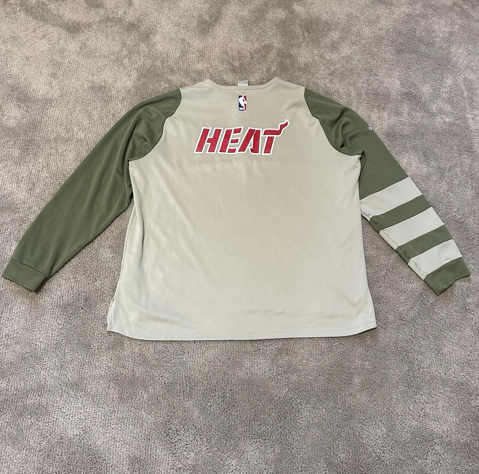 Adidas Adidas NBA Miami Heat Home Strong Military Training Shirt Size US XXL / EU 58 / 5 - 10 Thumbnail