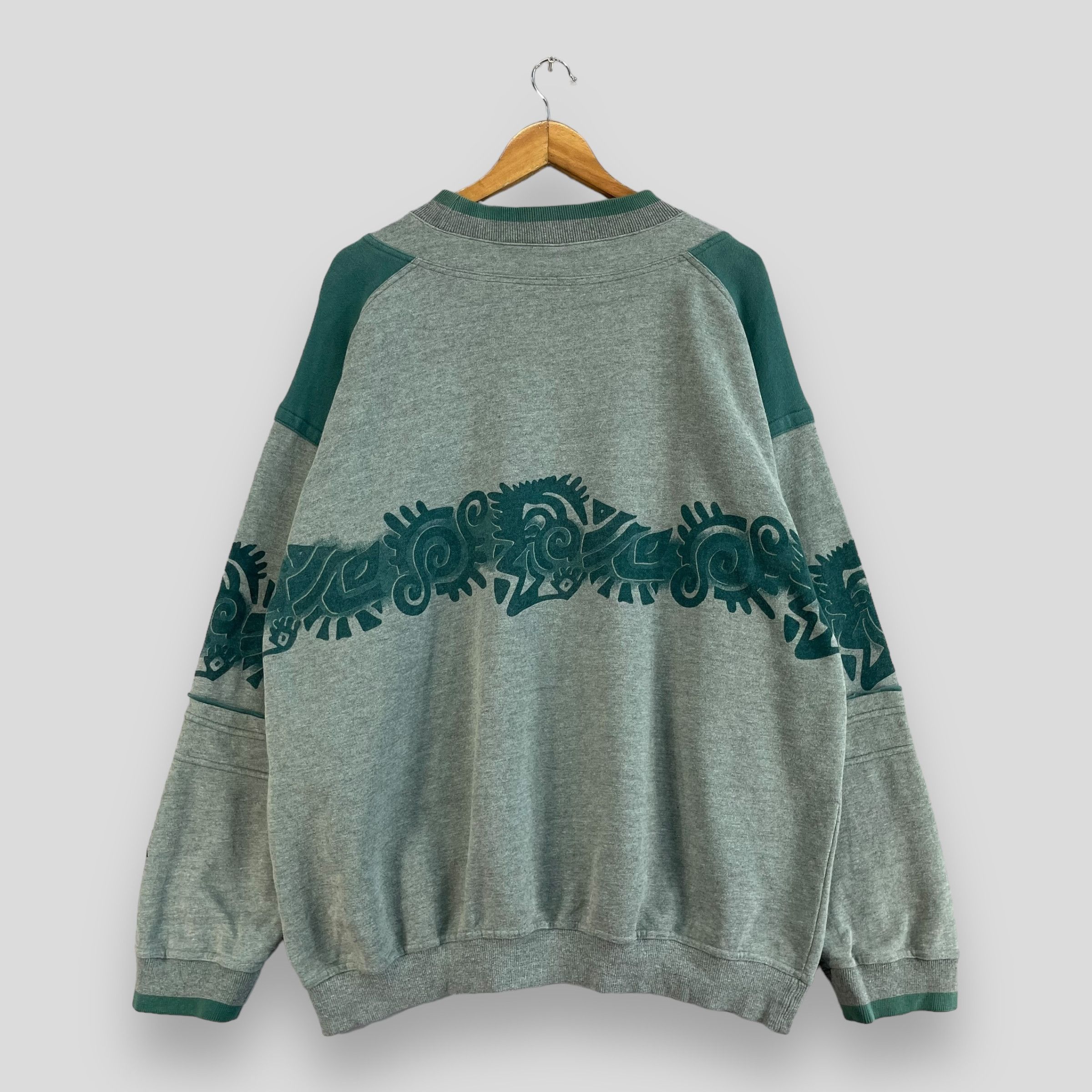 Le Coq Sportif × Vintage Vintage LE COQ SPORTIF Tribal Tattoo Style Stripe Sweatshirt Size US L / EU 52-54 / 3 - 6 Thumbnail