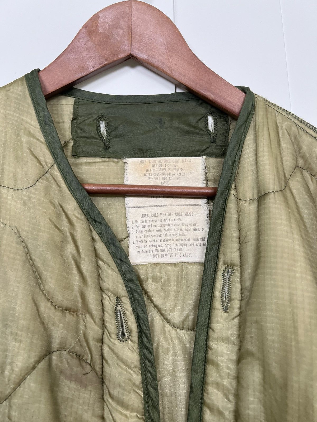Vintage Vintage Light Green Military Liner Size US L / EU 52-54 / 3 - 7 Thumbnail