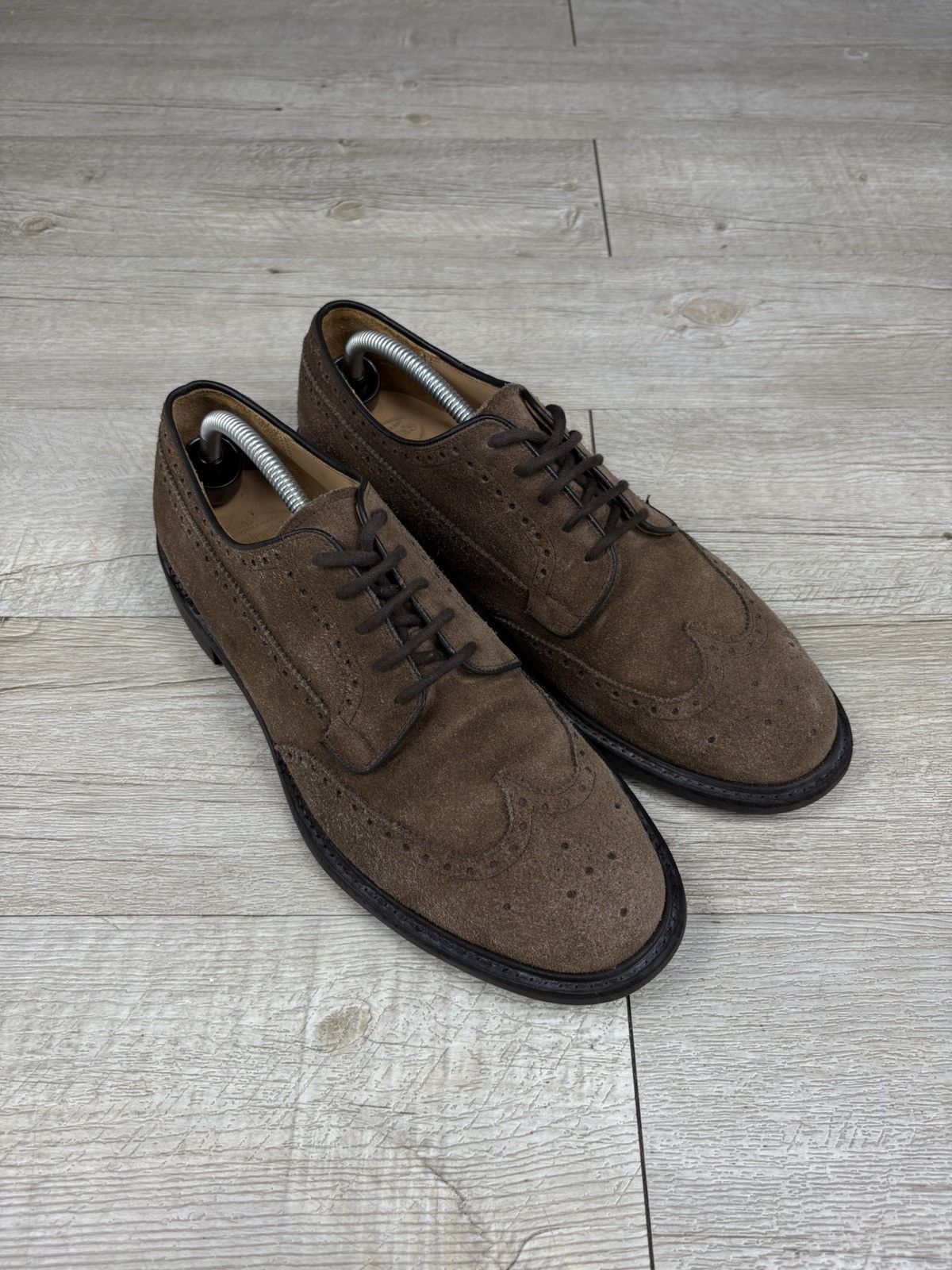 Church's Rare Luxury Church's Hand Made Suede Brogue Leather Derby Kingdom Shoes Sneakers Size US 12 / EU 45 - 4 Thumbnail
