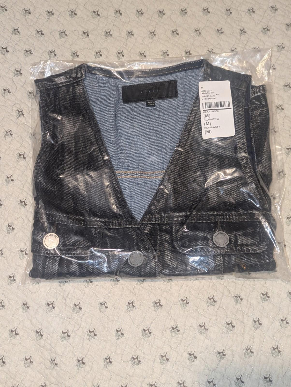 BLANKNYC New SOLD OUT NWT BLANKNYC Denim Vest in Metallic Heart Sz M Size M / US 6-8 / IT 42-44 - 9 Thumbnail