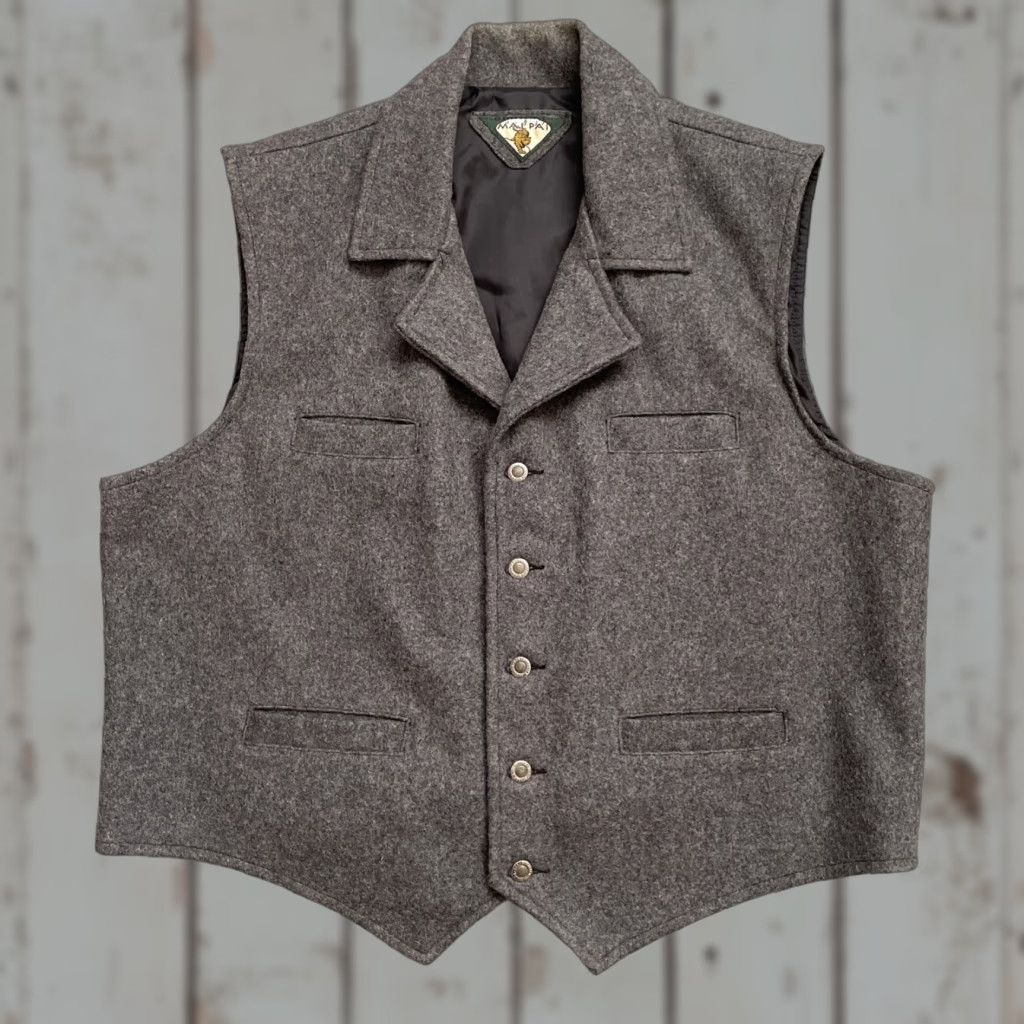 Vintage VINTAGE Schaefer Outfitter Vest Unisex Adults Wool Blend Malpai Lined USA 2XL Gray USA Western Ranch Workwear Heritage 87HR Size US XXL / EU 58 / 5 - 1 Thumbnail