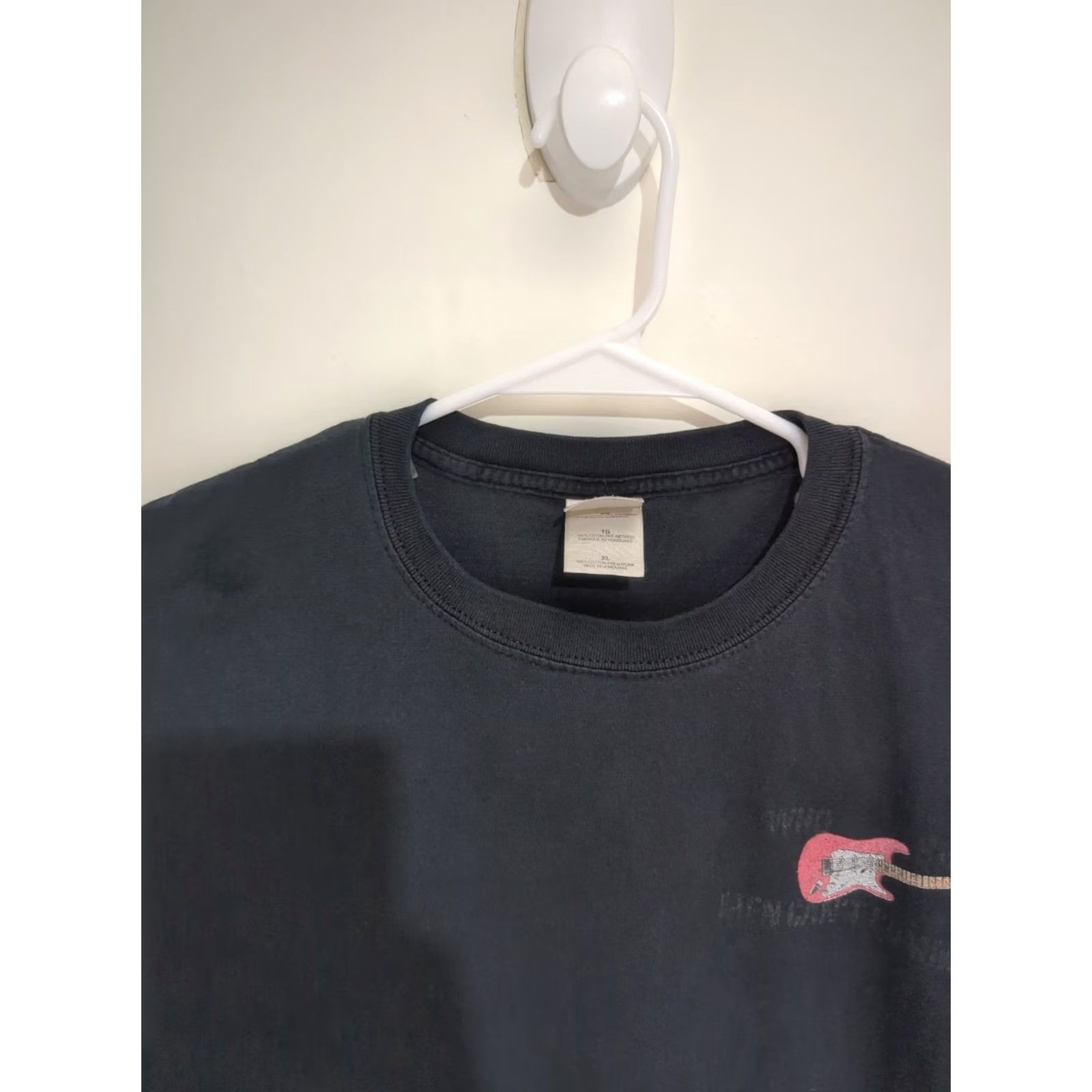 Gildan VINTAGE Gildan Heavy Cotton T-Shirt Guitar Men XL Black Double-Sided Graphic Print Logo Short Sleeve Crew Neck Y2K Vintage Music Size US XL / EU 56 / 4 - 3 Thumbnail