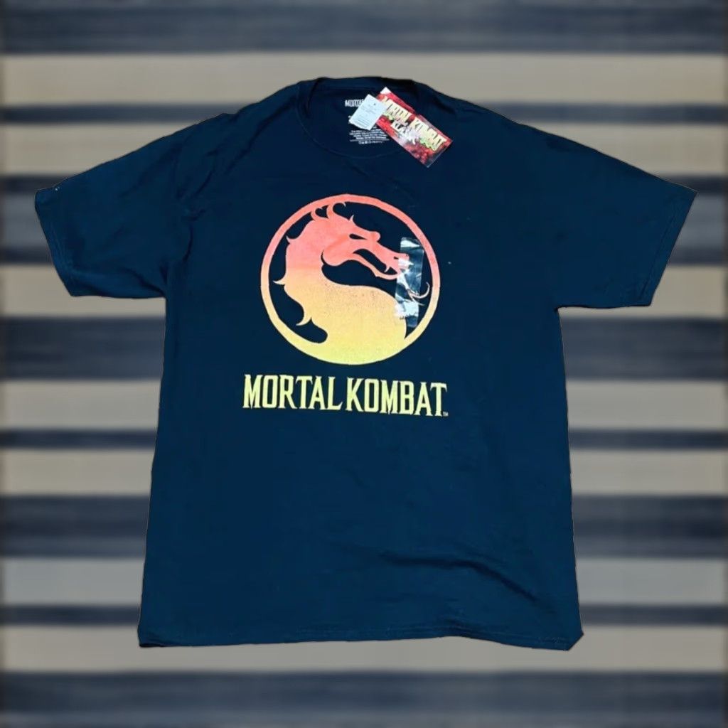 Vintage SZ Men Mortal Komat Klassic T-Shirt Tee Black Sz Large NWT Logo Graphic Print Regular Fit Adult MENS Shirt Size US L / EU 52-54 / 3 - 1 Thumbnail