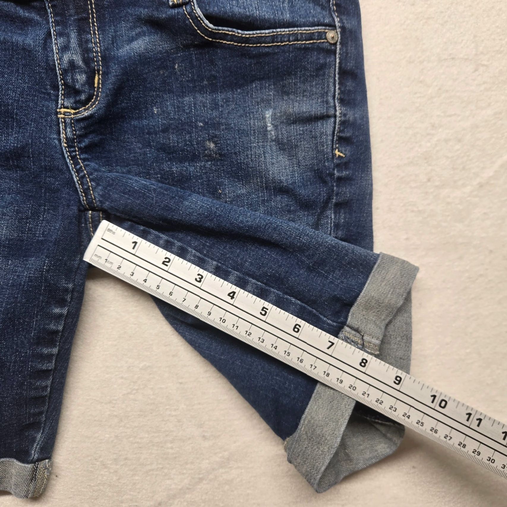 Vintage VINTAGE Arizona Jean Co. Blue Denim Shorts Bermuda Adult Women's Size 7 Cuffed Stretch Casual Summer Size 28" / US 6 / IT 42 - 5 Thumbnail