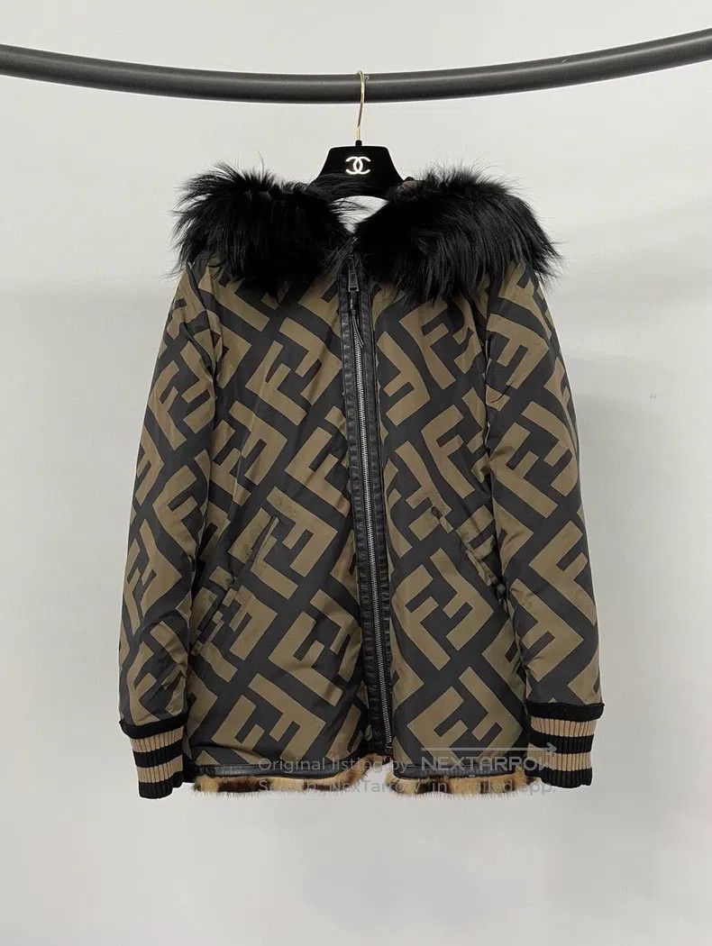 Fendi Fendi Mink fur old flower patterned hooded coat, reversibl Size XS / US 0-2 / IT 36-38 - 3 Thumbnail