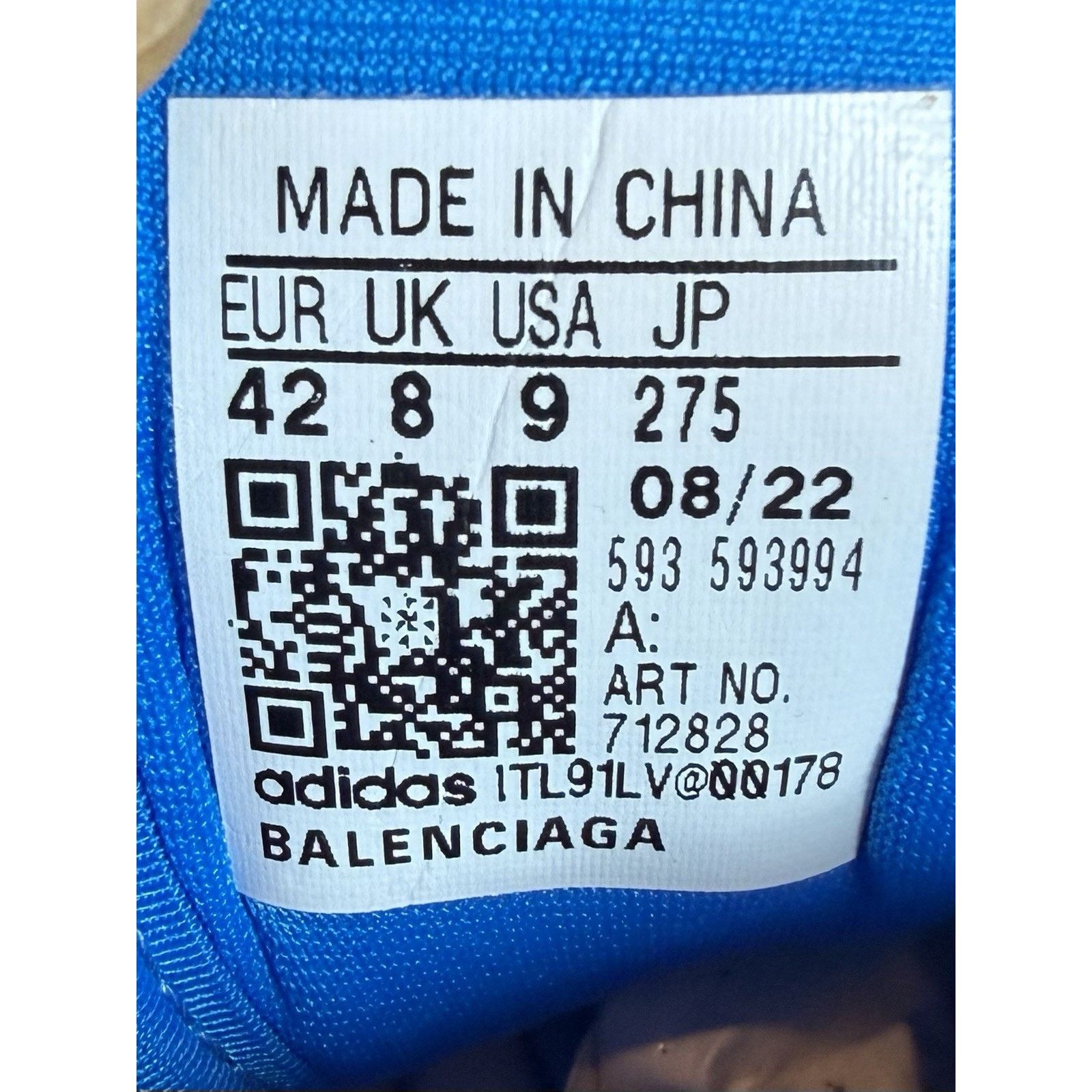 Balenciaga Size 42EU/9US - Balenciaga x adidas Track Forum High NEW! Size US 9 / EU 42 - 8 Thumbnail