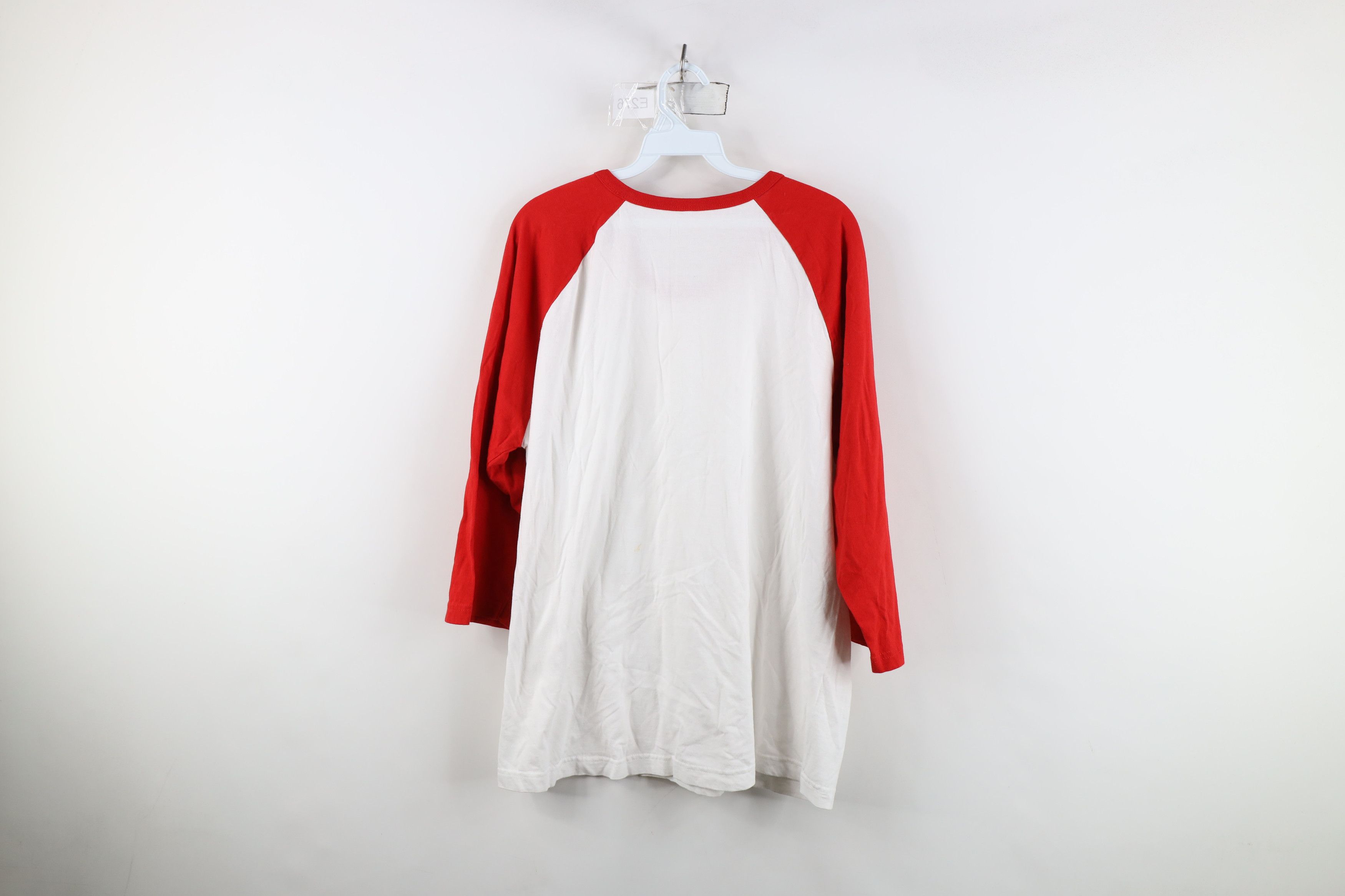 Vintage Vintage 90s Streetwear 3/4 Sleeve Raglan T-Shirt Red White Size US L / EU 52-54 / 3 - 12 Thumbnail