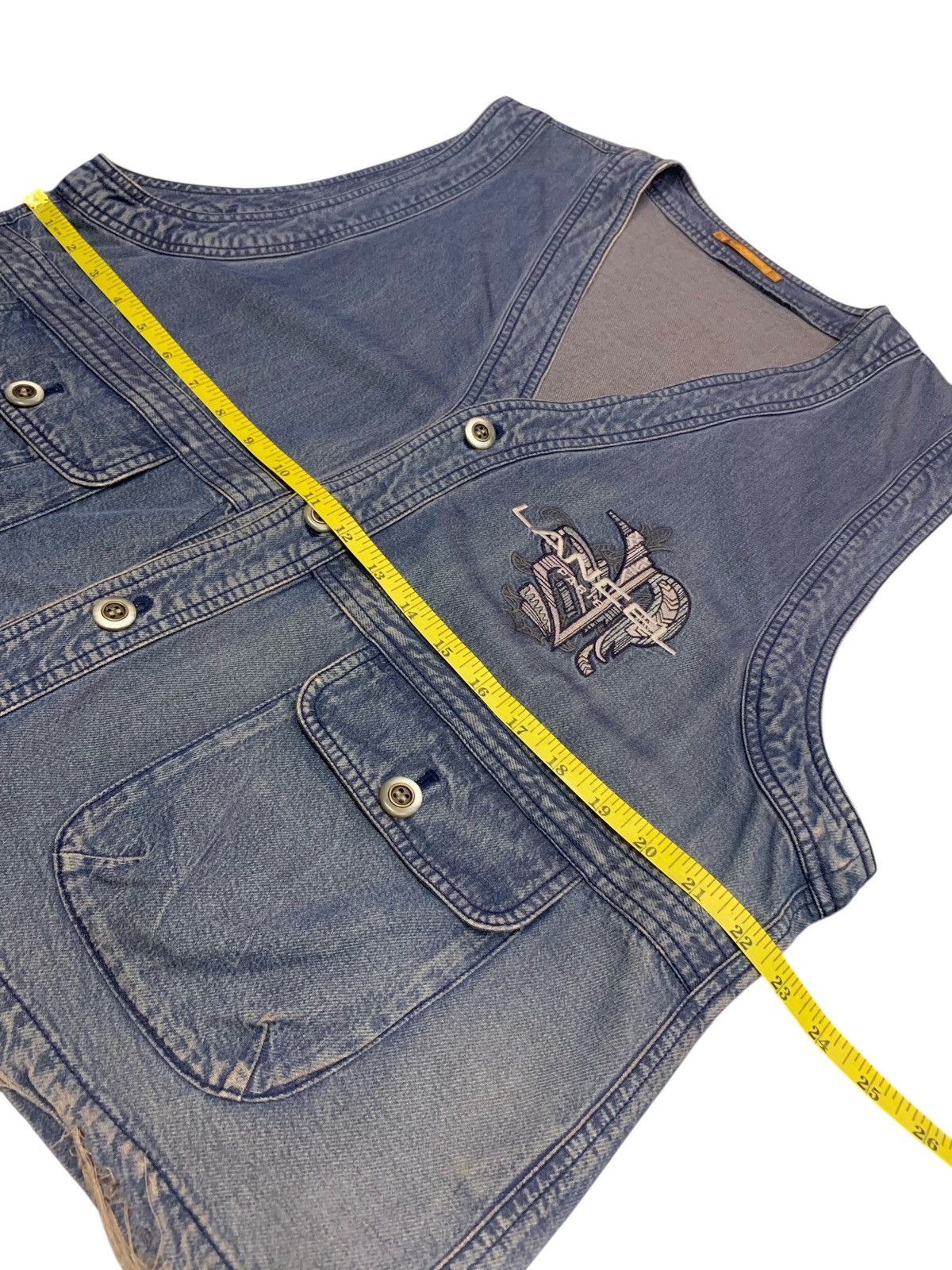 Lancel Vintage 90's Lancel Denim Vests Size US L / EU 52-54 / 3 - 9 Thumbnail