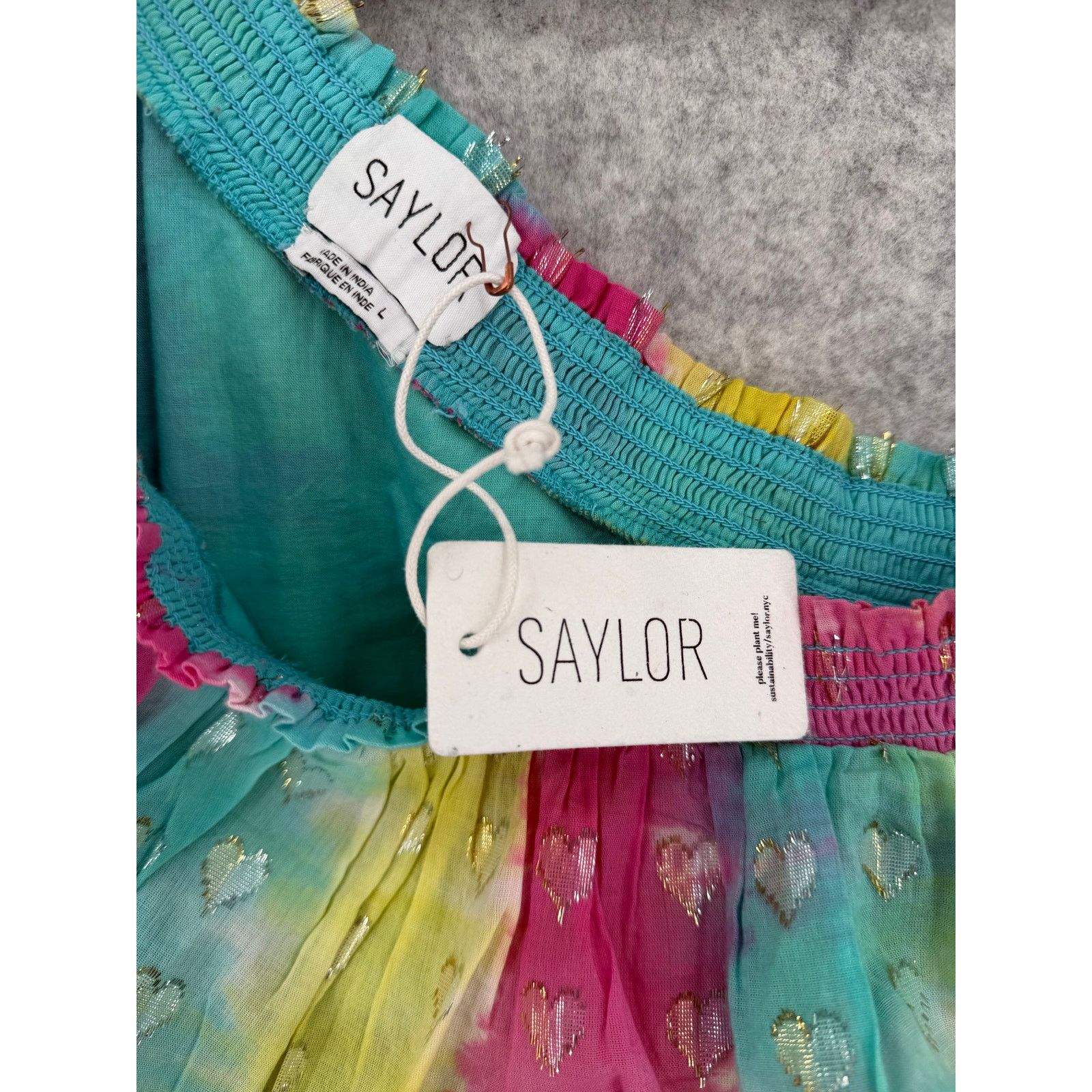 Saylor NWT Saylor Dorit Rainbow Tie Dye One Shoulder Ruffled Romper Size 30" / US 8 / IT 44 - 3 Thumbnail