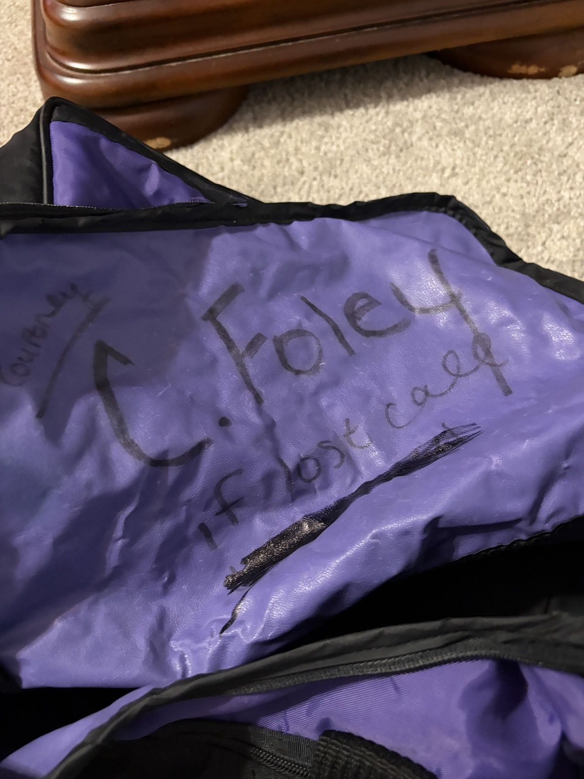 Wilson Vintage 90s Wilsons Nylon Duffle Strap Gym Bag Purple Black Size ONE SIZE - 9 Thumbnail