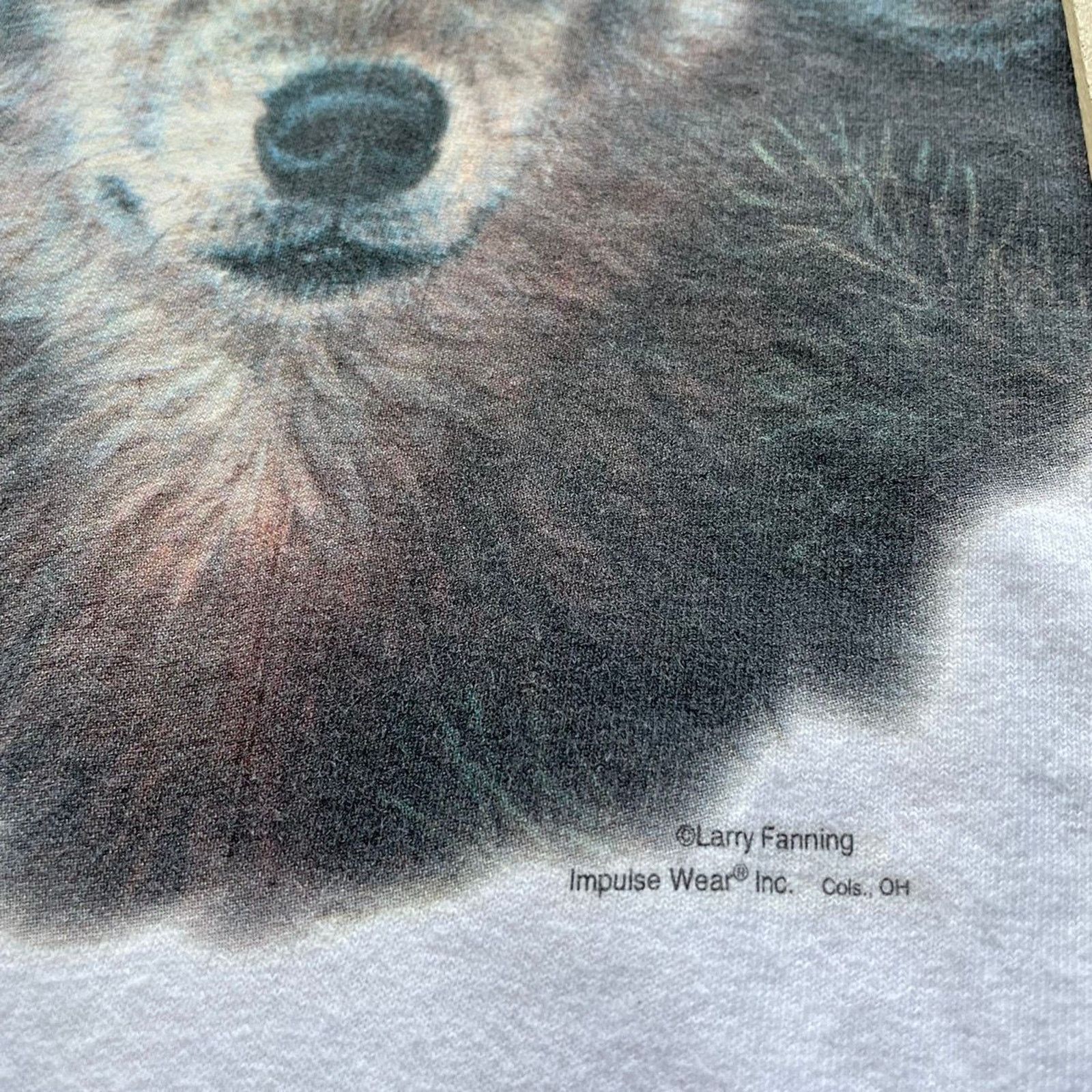Hanes Vintage 90s Wolf Wildlife Animal Art T Shirt XL Hanes Rare Size US XL / EU 56 / 4 - 4 Thumbnail