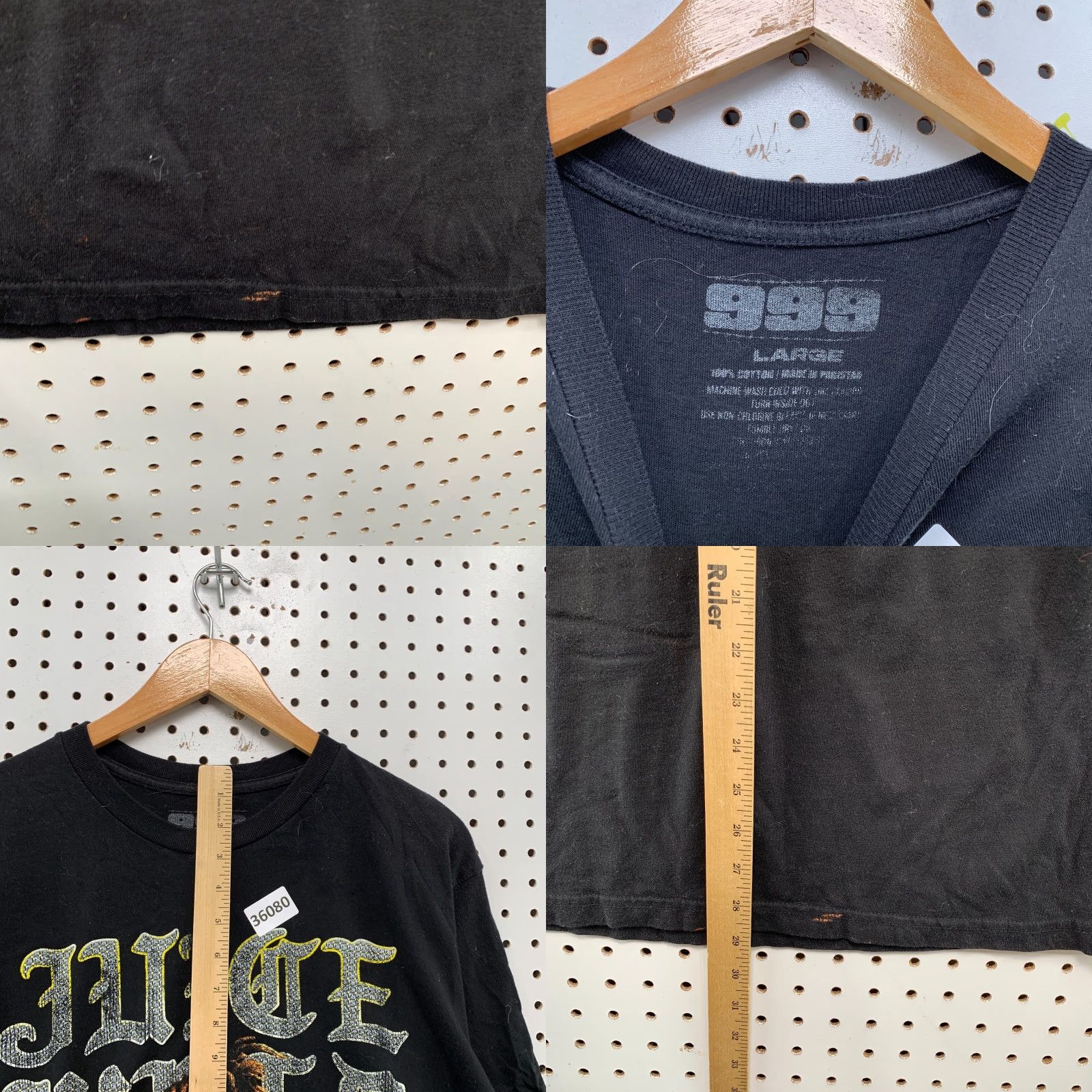 Vintage 999 Juice Wrld Shirt Mens Large Black Hip Hop Tee Short Sleeve 21x29 Size US L / EU 52-54 / 3 - 8 Thumbnail