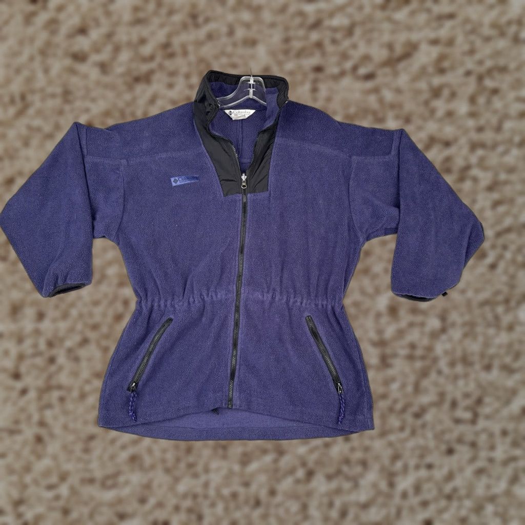 Vintage VINTAGE Columbia Jacket Womens Large Purple Full Zip Waist Cinch 90s Size L / US 10 / IT 46 - 1 Thumbnail