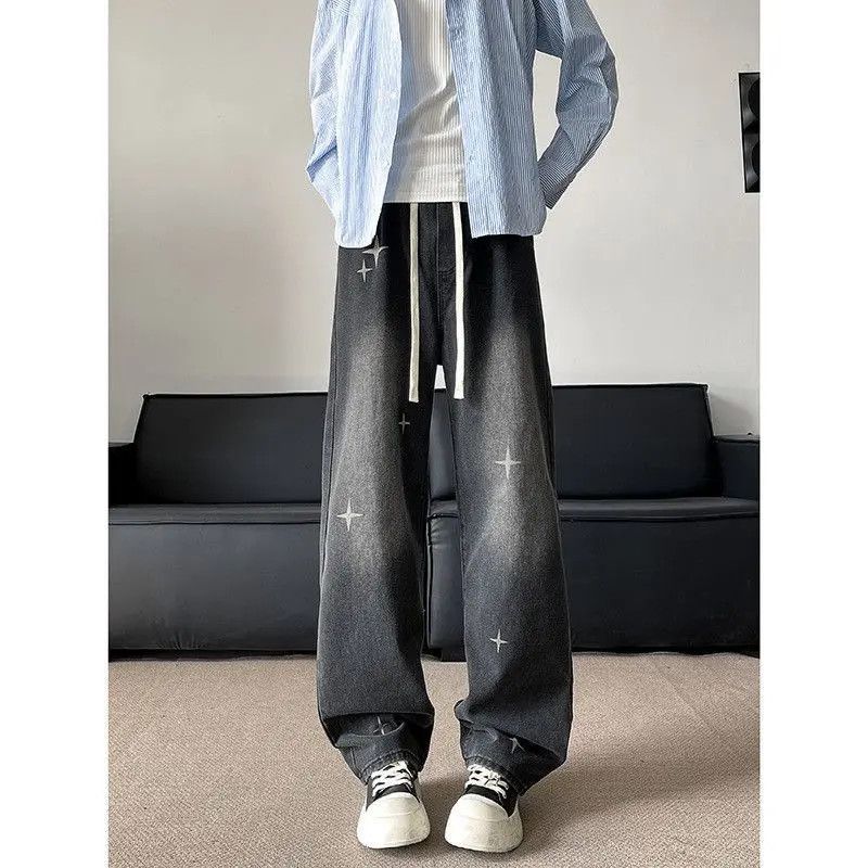 Japanese Brand Retro loose washed wide leg jeans Size US 32 / EU 48 - 4 Thumbnail
