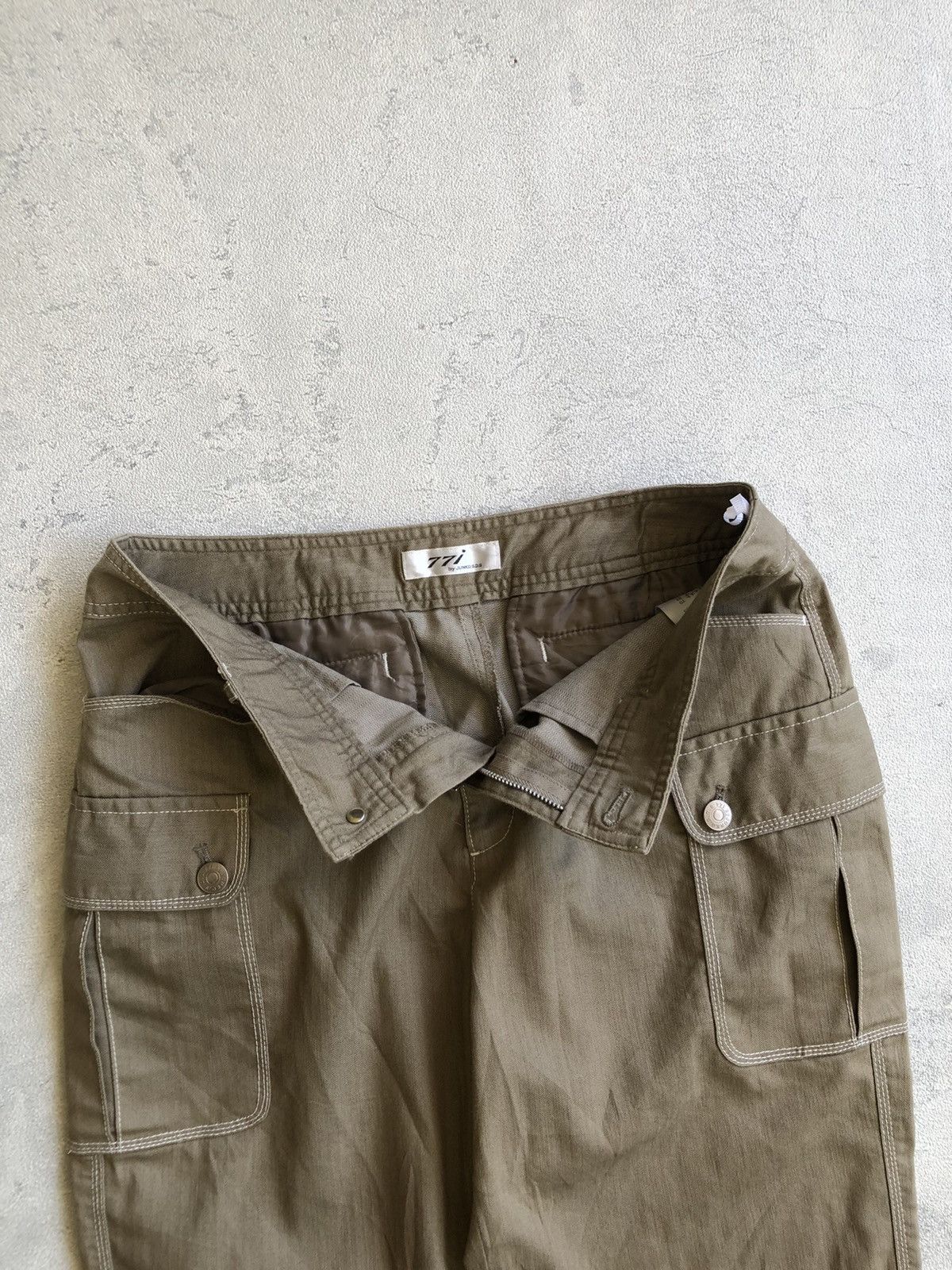 If Six Was Nine × Japanese Brand × Junko Shimada Vintage 77i Junko Shimada cargo wide pants Size 29" - 2 Thumbnail