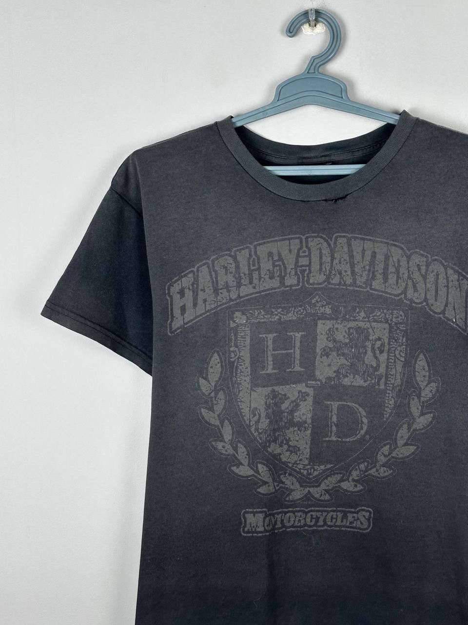 Harley Davidson Vintage Harley Davidson T Shirt Faded Black Biker USA Size US L / EU 52-54 / 3 - 4 Thumbnail