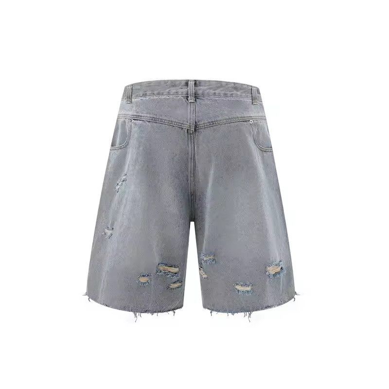 Japanese Brand Destroy Distressed Washed Loose Vintage Retro Shorts Size US 30 / EU 46 - 6 Thumbnail