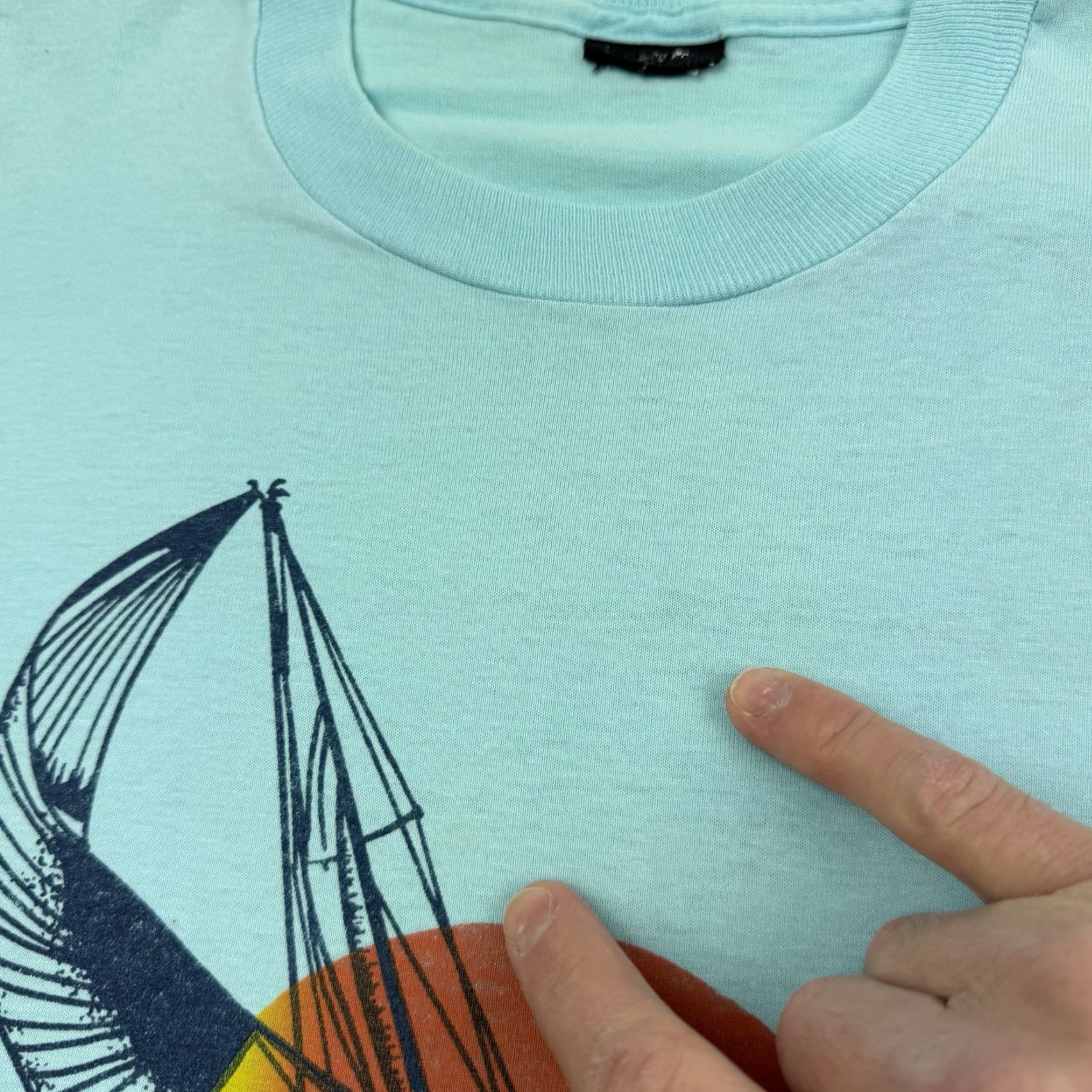 Vintage VINTAGE Charleston South Carolina T Shirt Sailboat Beach Ocean 1980s Graphic Mens L Blue Beach Nautical 80s Shirts Size US L / EU 52-54 / 3 - 5 Thumbnail