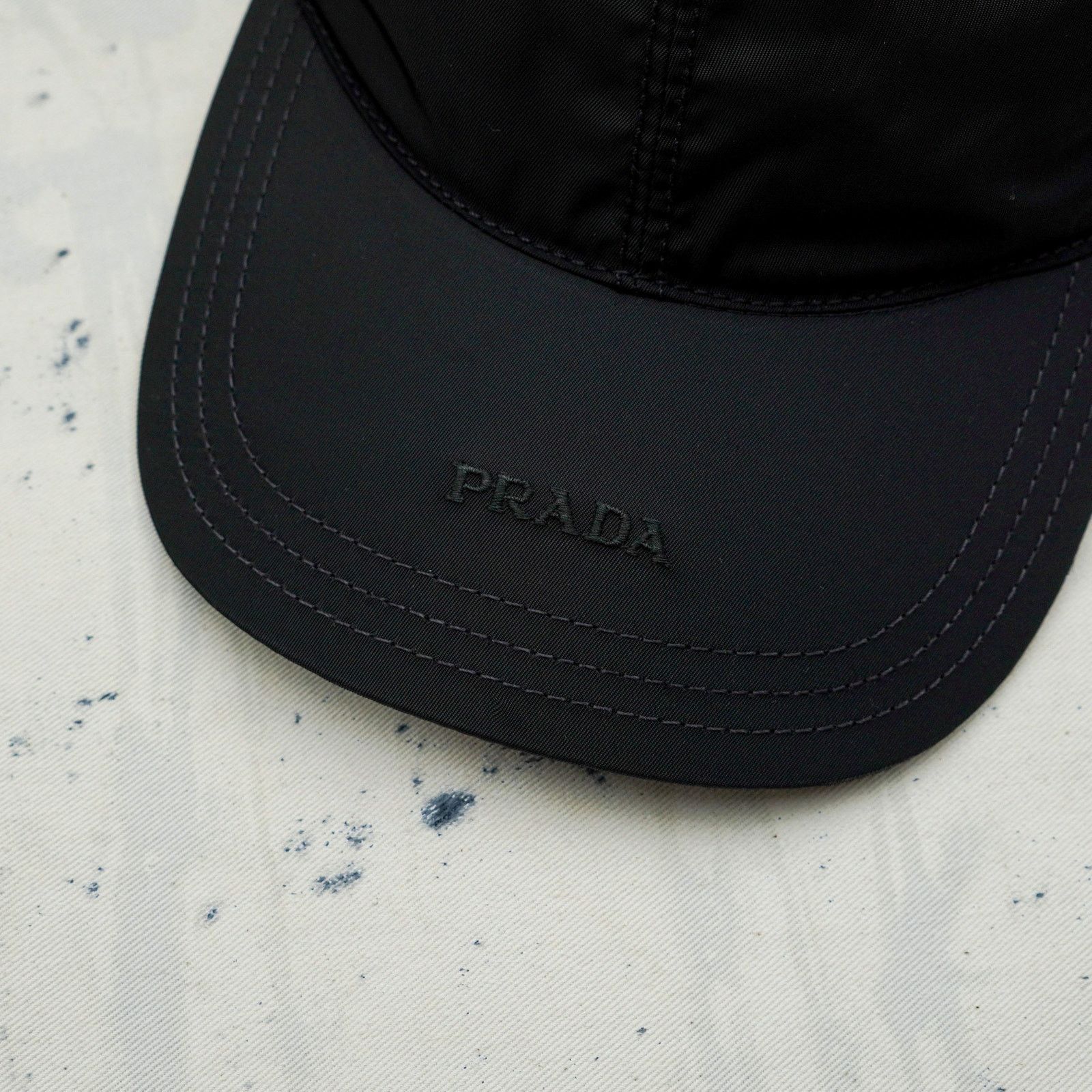 Prada Prada black nylon embroidered logo sport baseball cap hat Size ONE SIZE - 4 Thumbnail