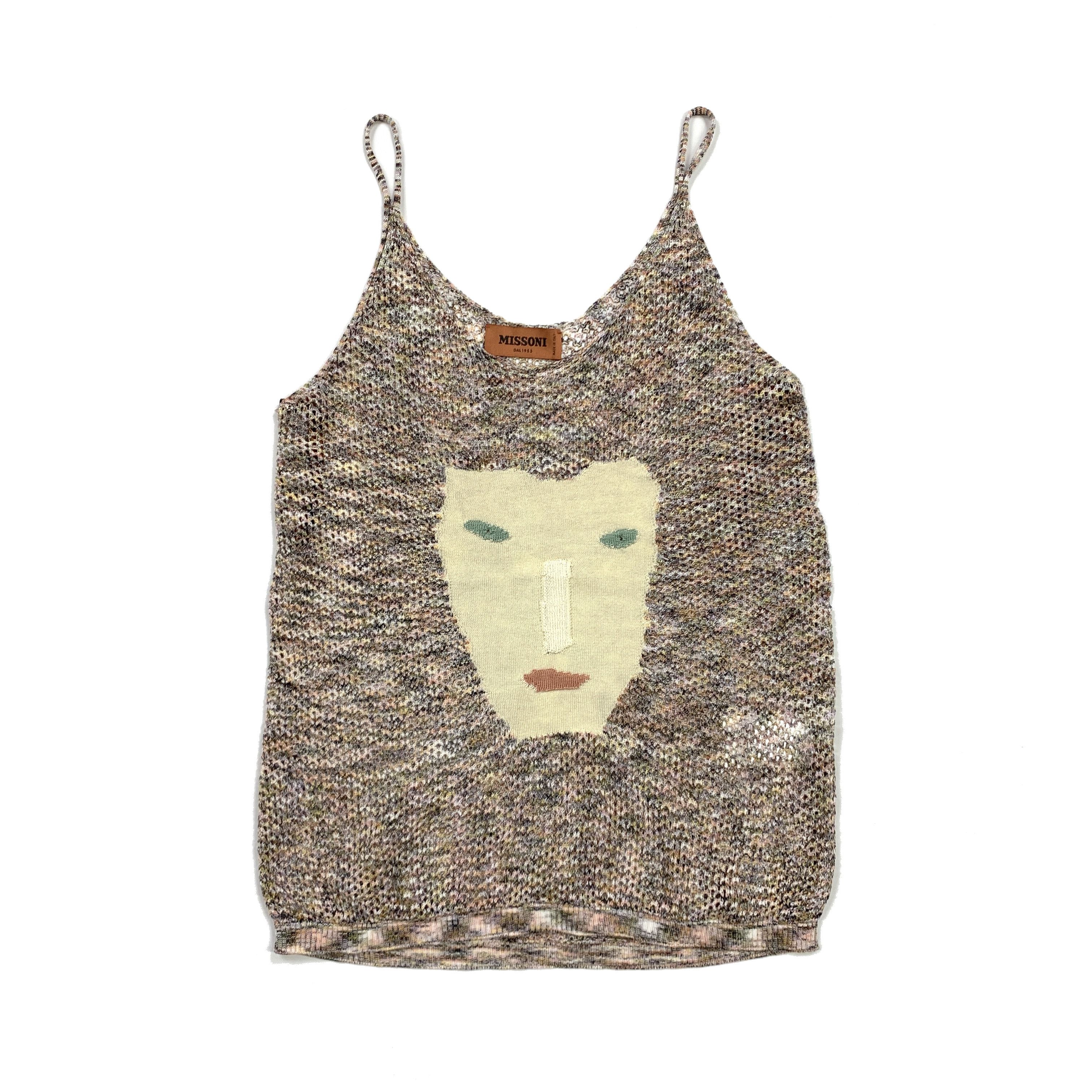 Missoni Abstract Face Knit Tank Size M / US 6-8 / IT 42-44 - 1 Thumbnail