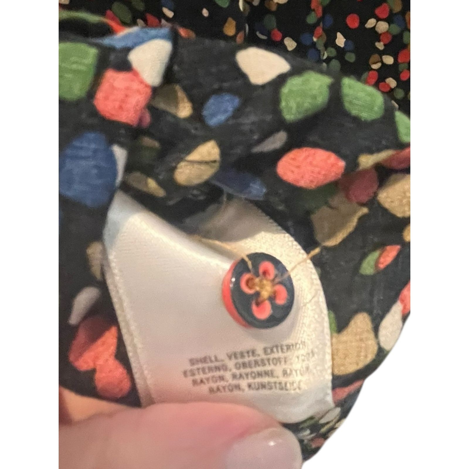 Anthropologie Maeve Anthropologie Multicolor Dot Blouse | Size 6 EUC Size M / US 6-8 / IT 42-44 - 7 Thumbnail