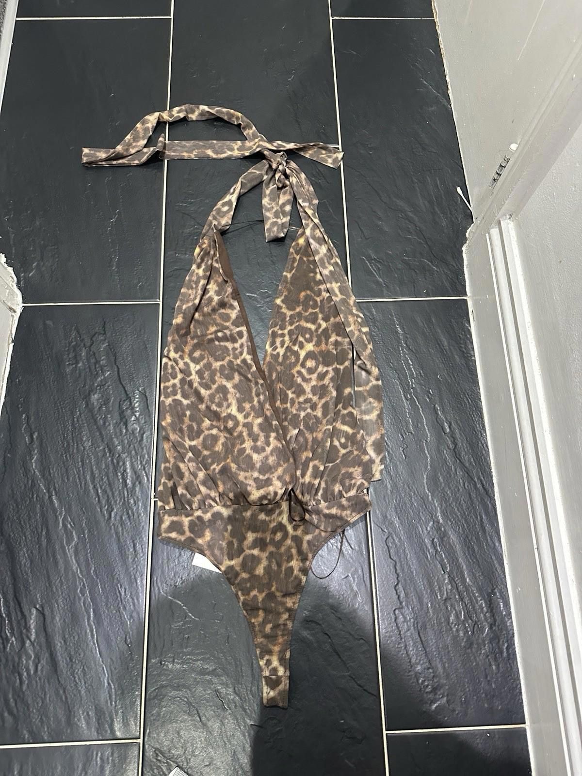 Zara ZARA tulle halter neck body top with animal design BNWT Size S / US 4 / IT 40 - 1 Thumbnail