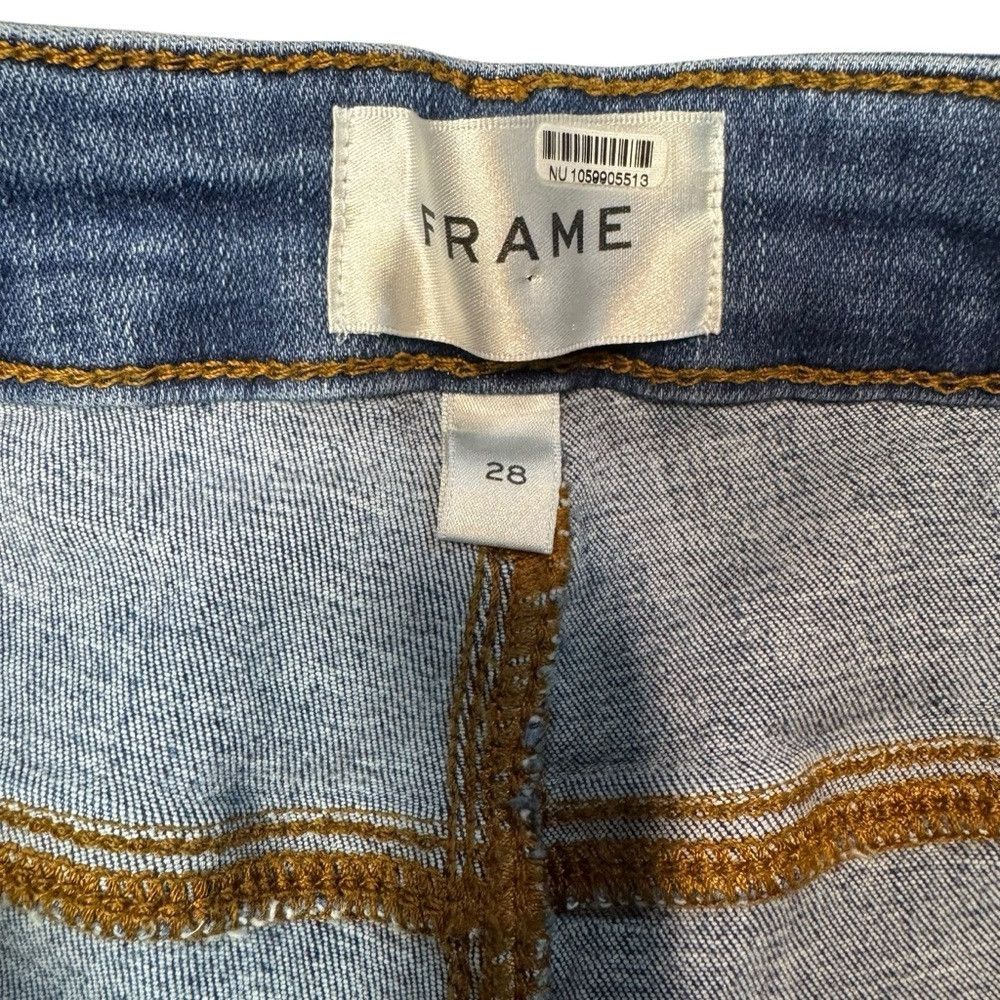 Frame FRAME Le Crop Mini High Rise Bootcut Jeans in Mermaid Size Size 28" / US 6 / IT 42 - 6 Thumbnail
