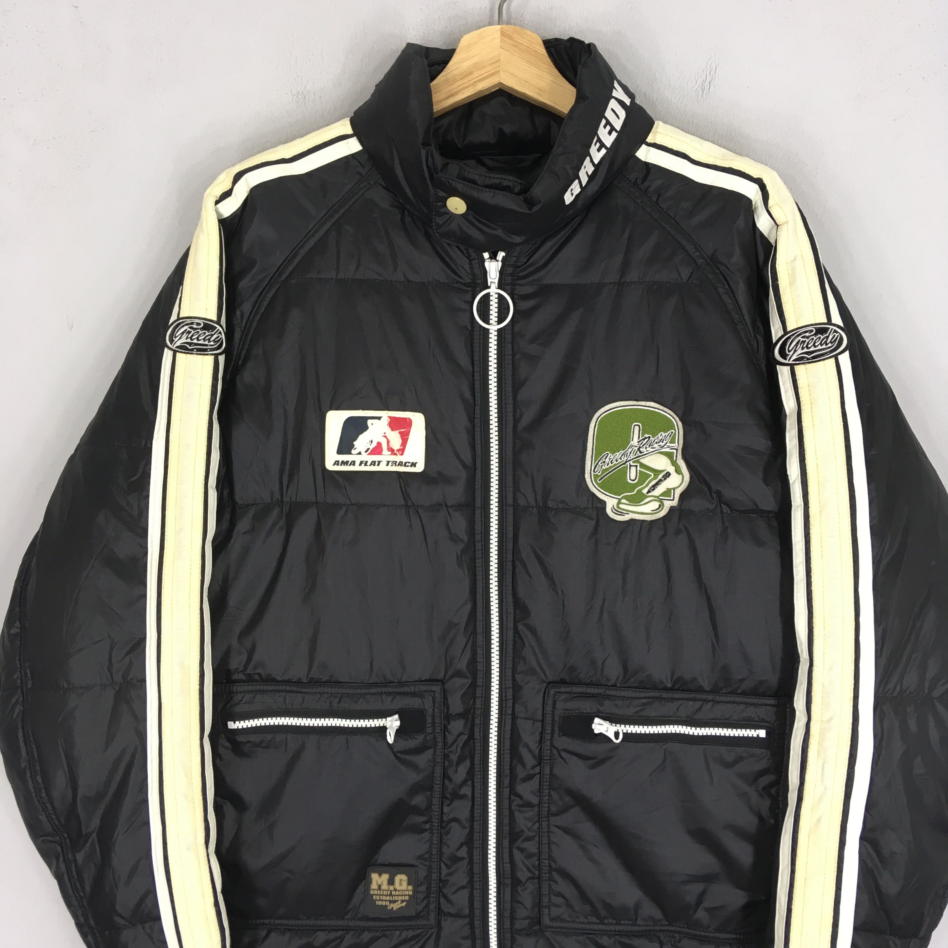 Other Vintage 90's Greedy Motorcycles Racing Thermolite Jacket Size US L / EU 52-54 / 3 - 3 Thumbnail
