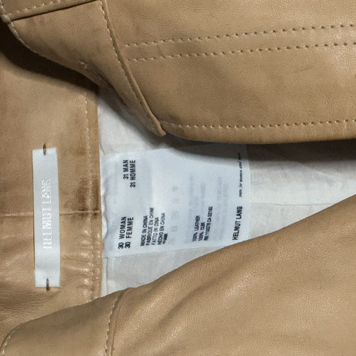 Helmut Lang Helmut Lang Lambskin Bootcut Leather Pants Size 30 Size US 30 / EU 46 - 2 Thumbnail