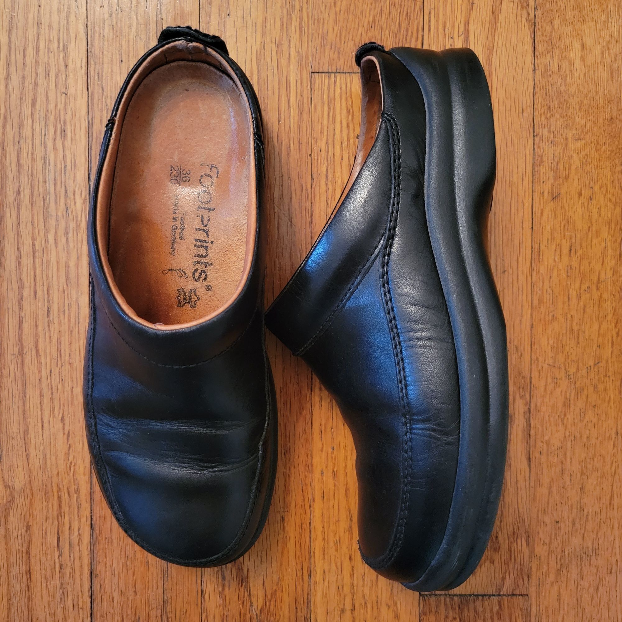 Birkenstock Footprints Birkenstock ALTON ASHBY Black Leather 36 Mules Cl Size US 6 / IT 36 - 1 Thumbnail