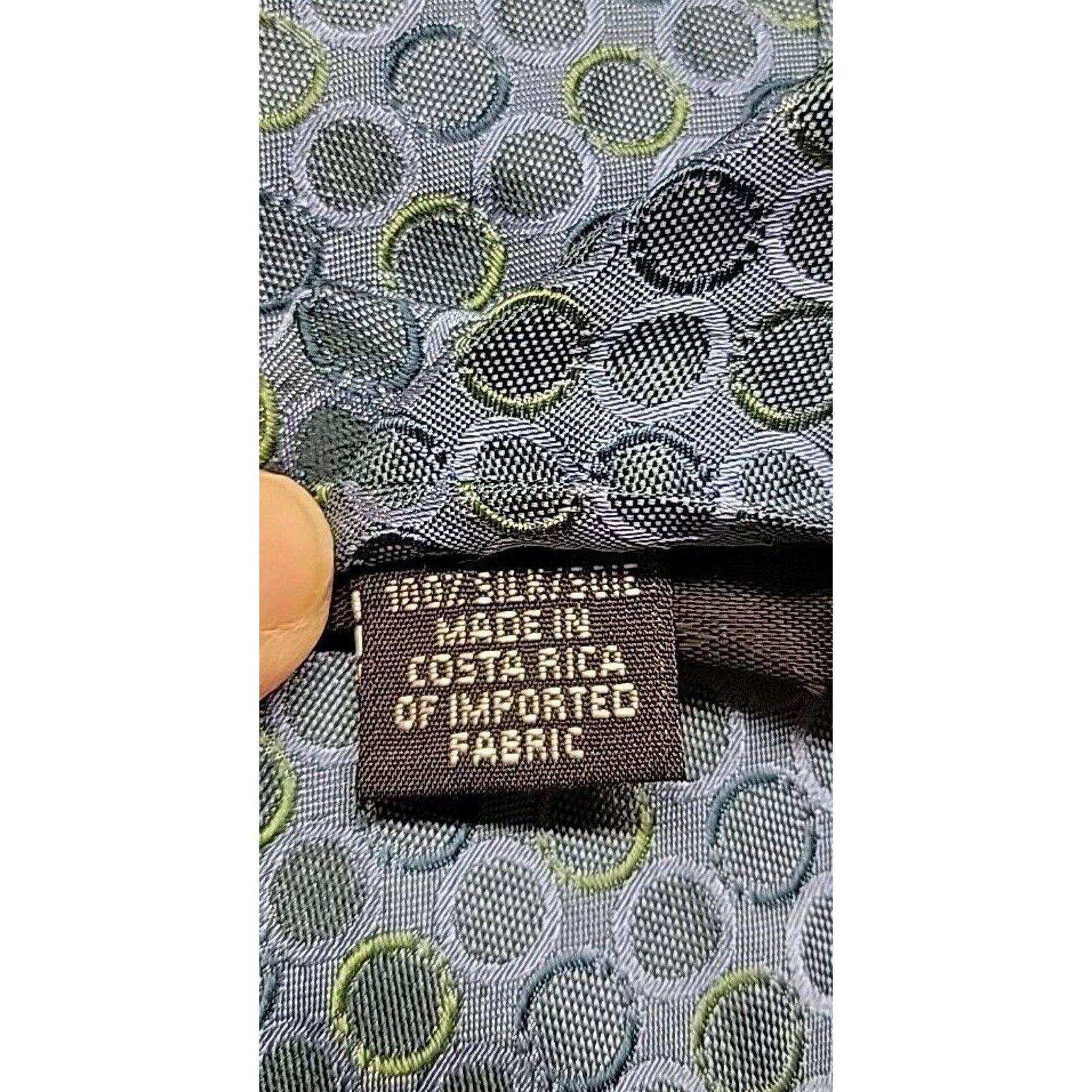Perry Ellis Vintage PERRY ELLIS Portfolio Silk Blue Green Designer Tie Size ONE SIZE - 2 Thumbnail