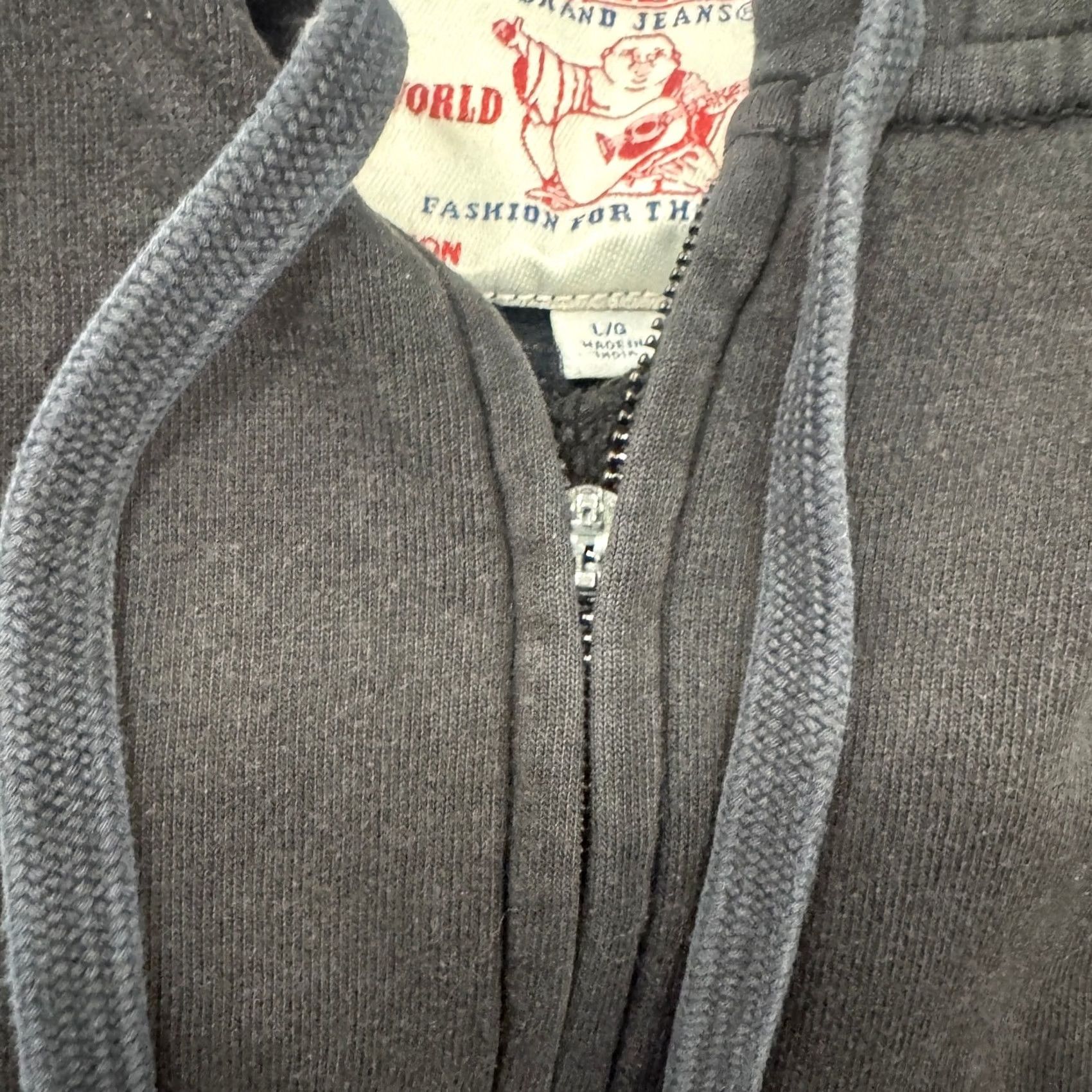 True Religion VINTAGE True Religion Hoodie Shirt Full Zip Womens L Black Buddha Logo 90s 2000s Womens Size L / US 10 / IT 46 - 8 Thumbnail