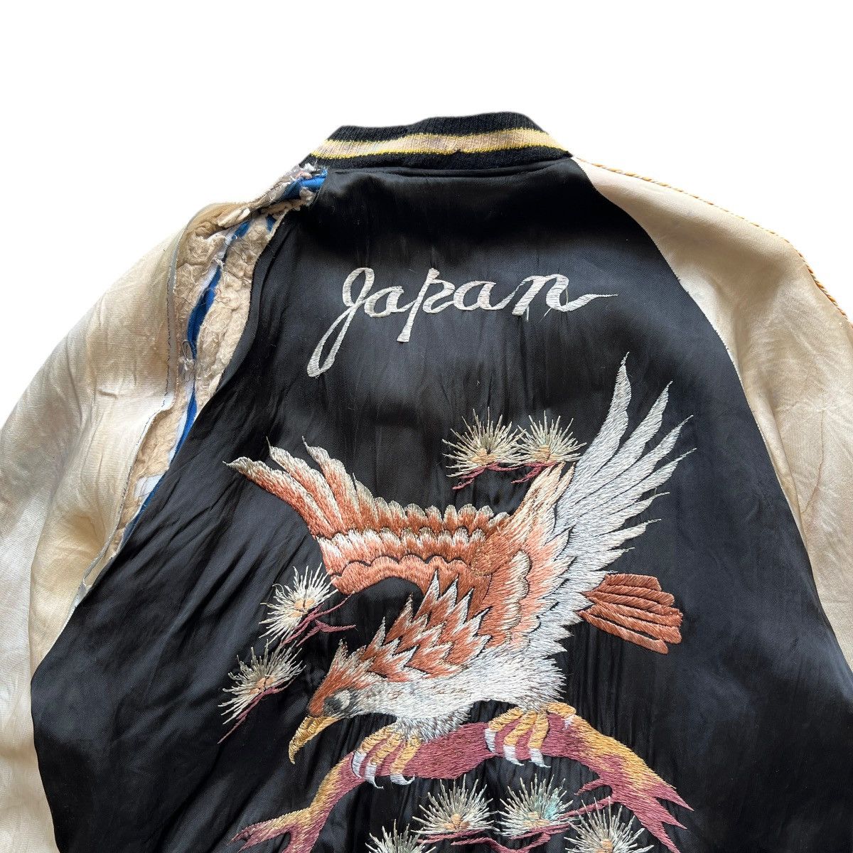 Vintage 🔥 50s WWII SUKAJAN SOUVENIR ANIMAL MOTIVE BOMBER JACKET Size US L / EU 52-54 / 3 - 19 Thumbnail