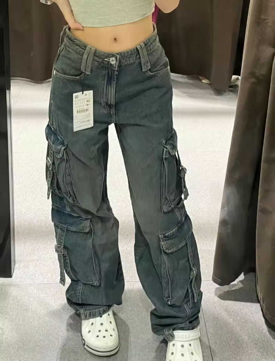 Jean Y2k Baggy Cargo Pants Denim Baggy Jeans Trousers Size US 30 / EU 46 - 4 Thumbnail