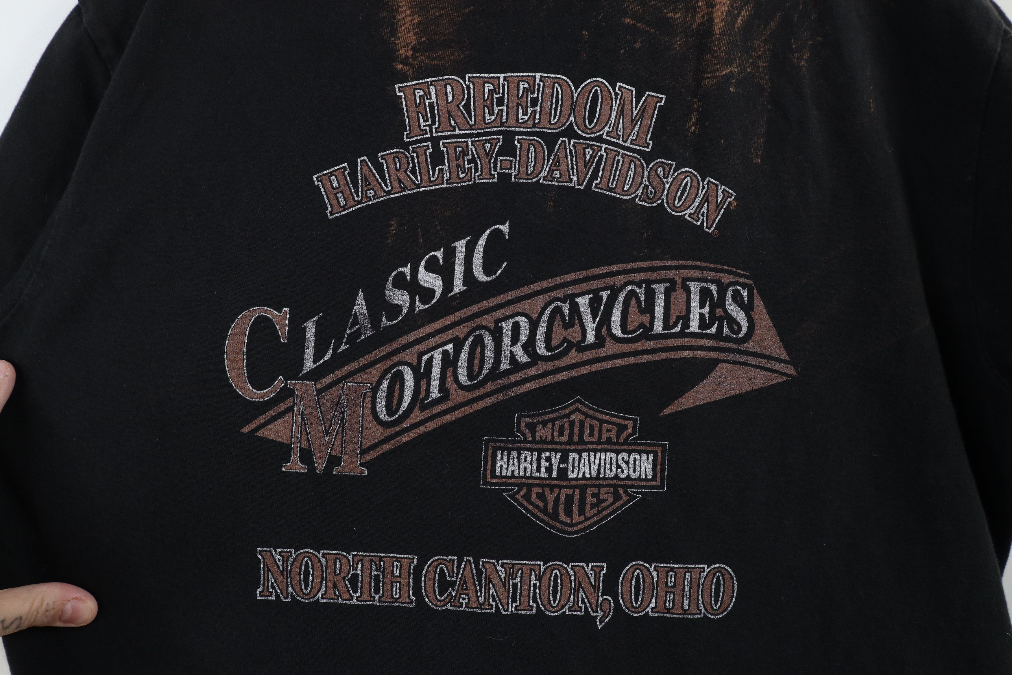 Harley Davidson × Vintage Vintage Y2K Harley Davidson Army Dog Tags Bleached T-Shirt Size US L / EU 52-54 / 3 - 12 Thumbnail