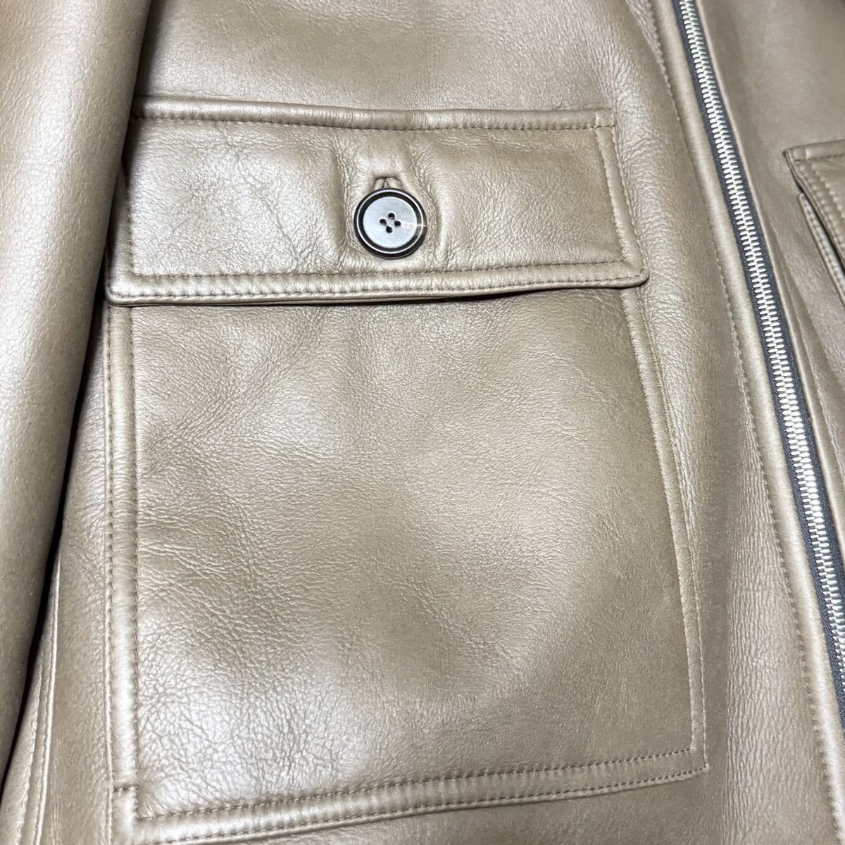 Marni Marni full fur lining leather blouson bomber jacket 42 olive Size M / US 6-8 / IT 42-44 - 15 Thumbnail