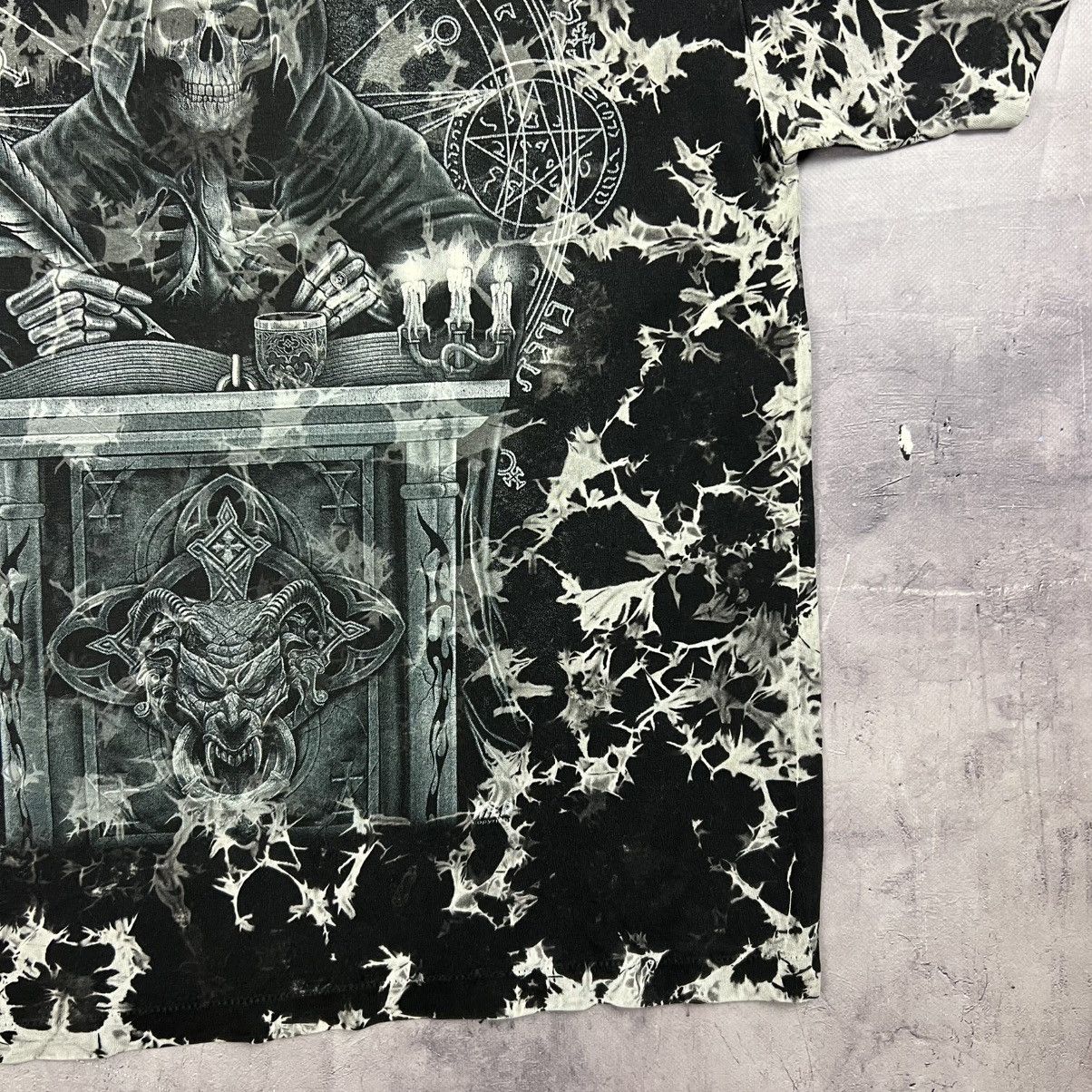 Other Rare! Skeleton Overprint Skull Logo 666 Y2K 90s Size US L / EU 52-54 / 3 - 14 Thumbnail