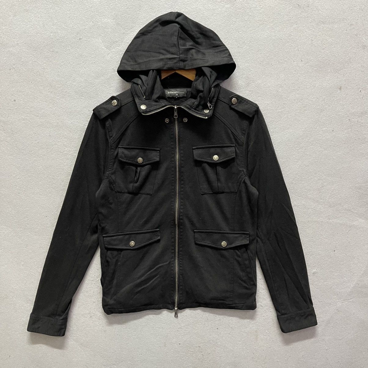 In The Attic In The Attic Black Utility Hoodie (Made in Japan) Size US S / EU 44-46 / 1 - 2 Thumbnail