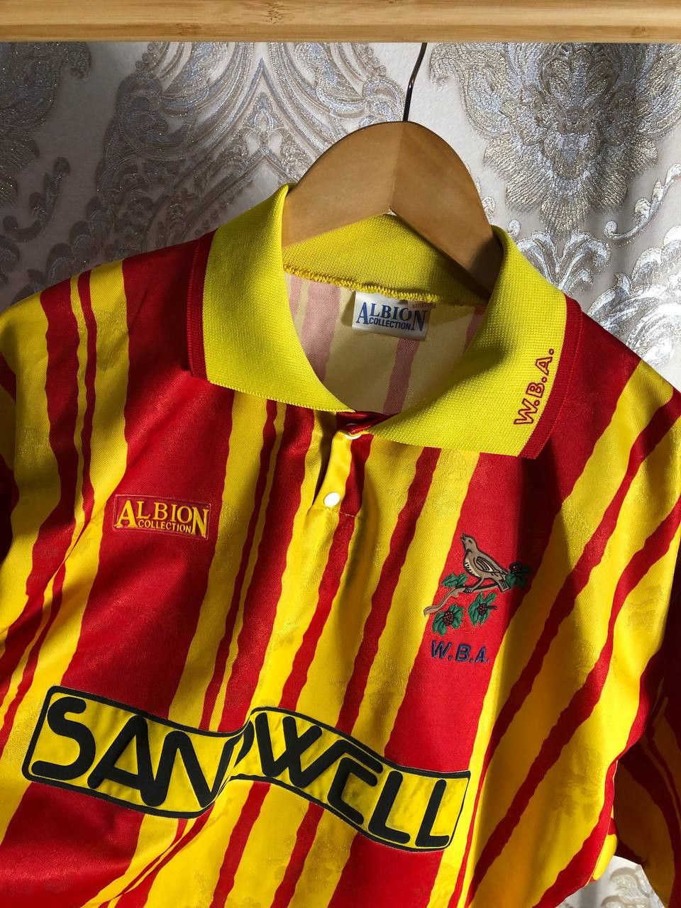 Vintage Very Rare FC West Bromwich Albion England Soccer Jersey 90s Size US XL / EU 56 / 4 - 4 Thumbnail