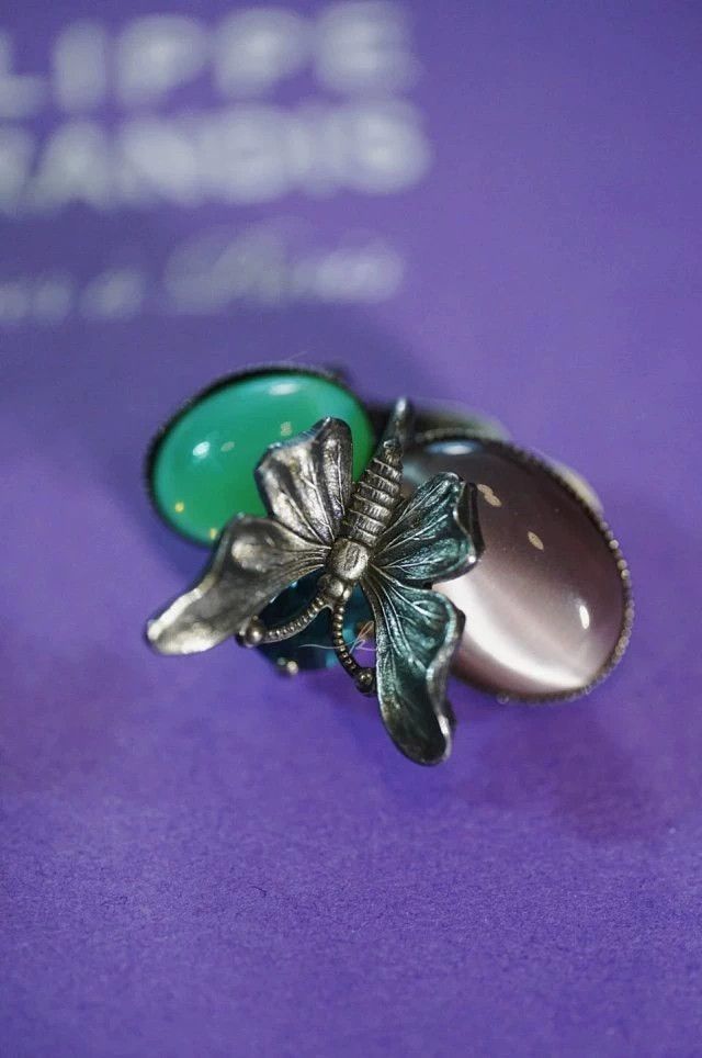 Other Philippe Ferrandis Jaeger Vintage Cat Butterfly Clip-On Size ONE SIZE - 2 Thumbnail