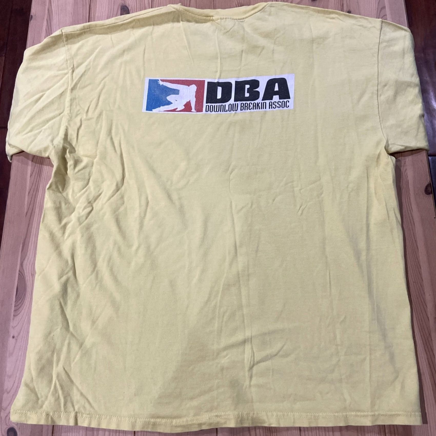 Vintage VINTAGE Screen Stars Breakdancing DBA Downlow Breakin Association XL Yellow Shirt Unisex 1980s Graphic Tee Hip Hop Short Sleeve Size US XL / EU 56 / 4 - 6 Thumbnail