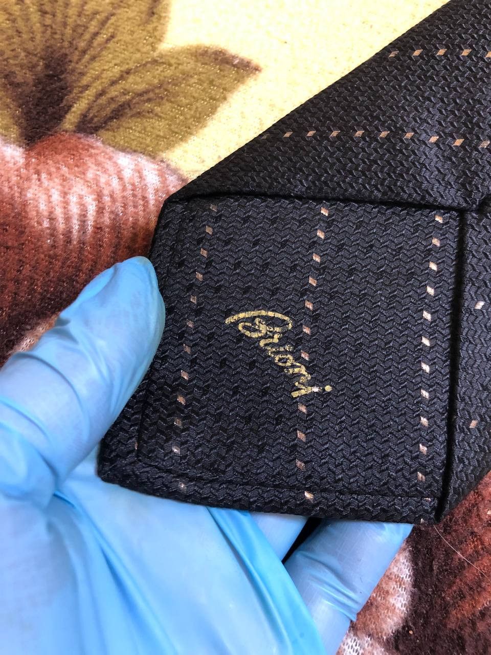 Brioni Brioni Vintage Black Tie Print One Size Y2K Size ONE SIZE - 5 Thumbnail