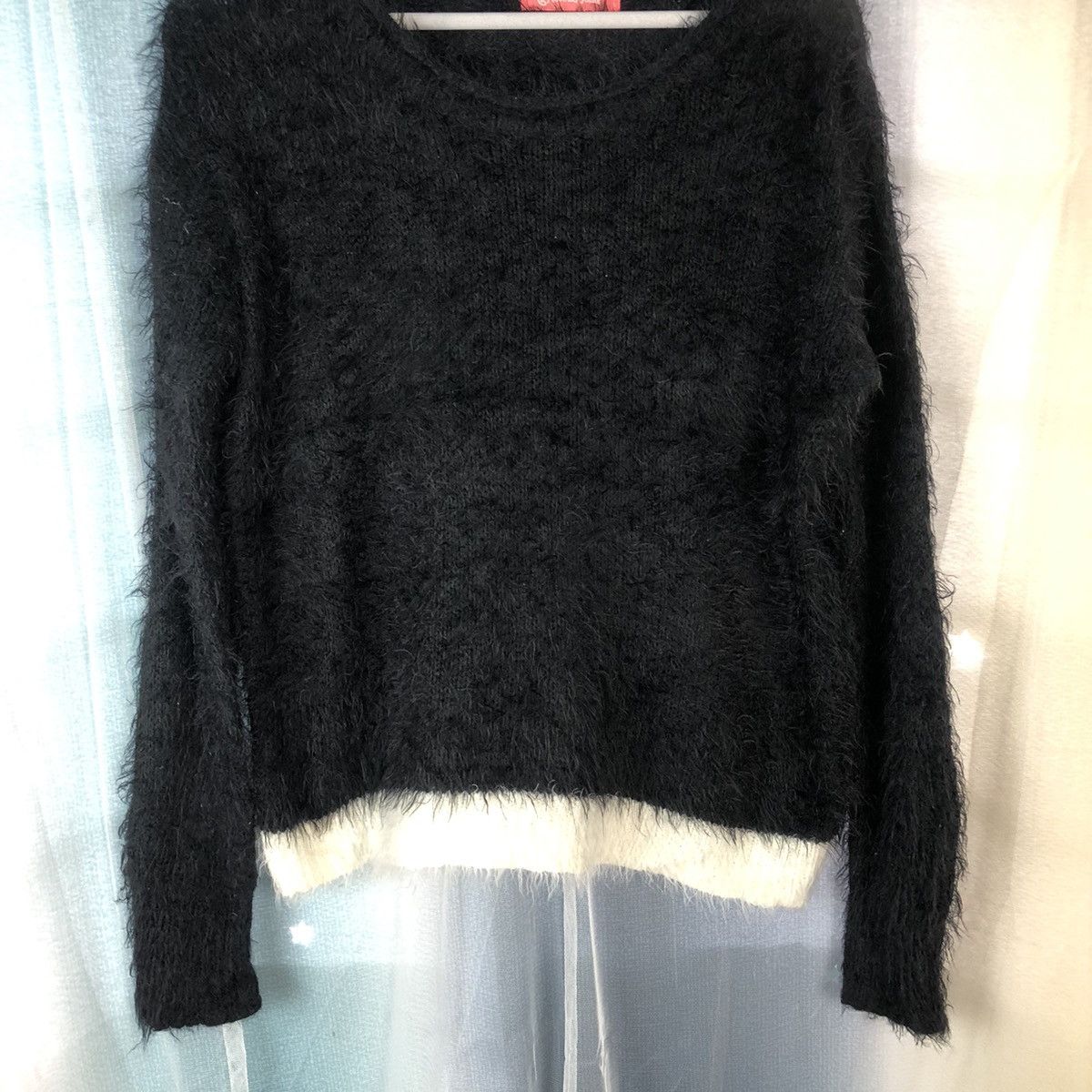 Aran Isles Knitwear × Homespun Knitwear × Japanese Brand Goodday Young Black Mohair Knitwear #920 Size L / US 10 / IT 46 - 3 Thumbnail