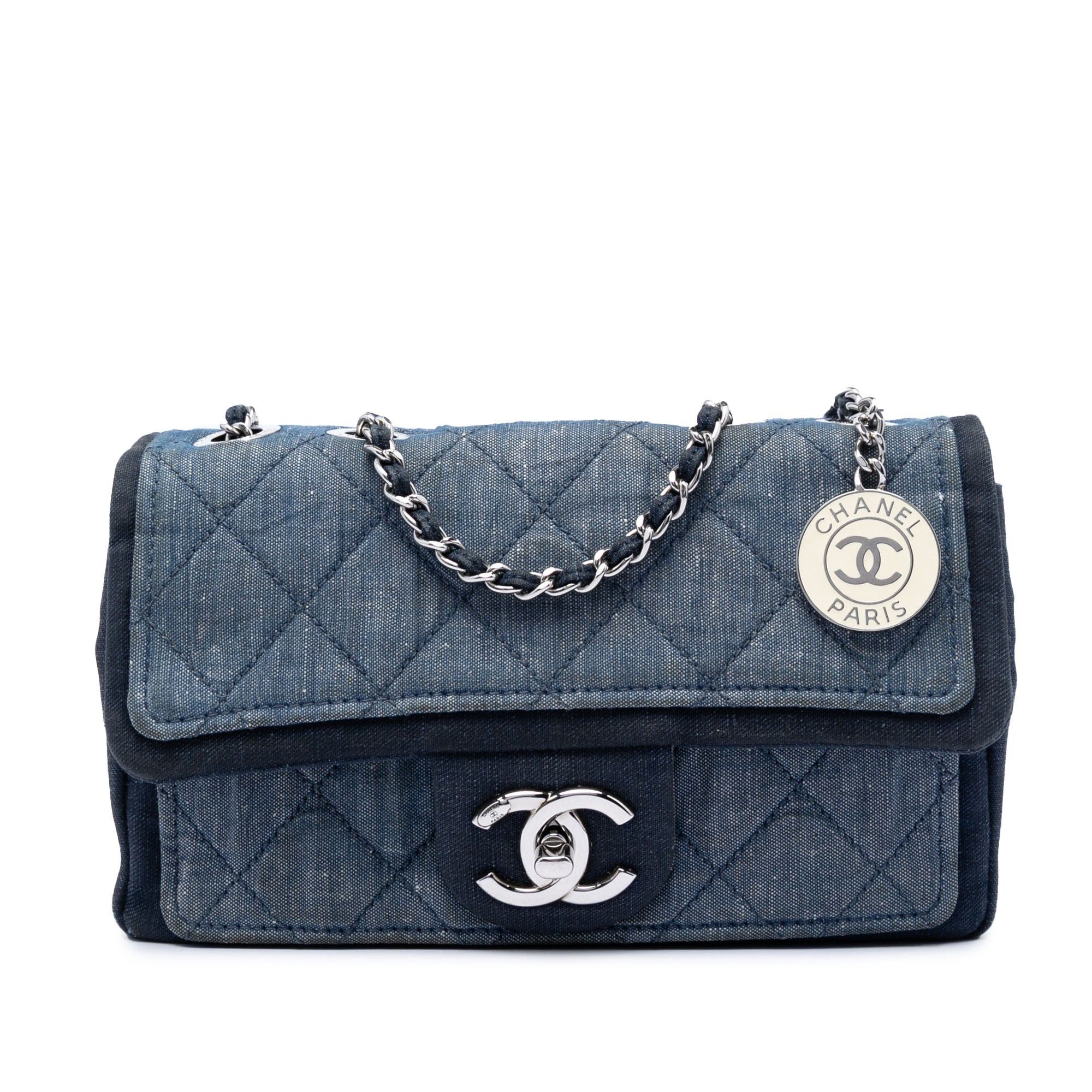 Chanel Small Bicolor Quilted Denim Medallion Flap Size ONE SIZE - 1 Thumbnail
