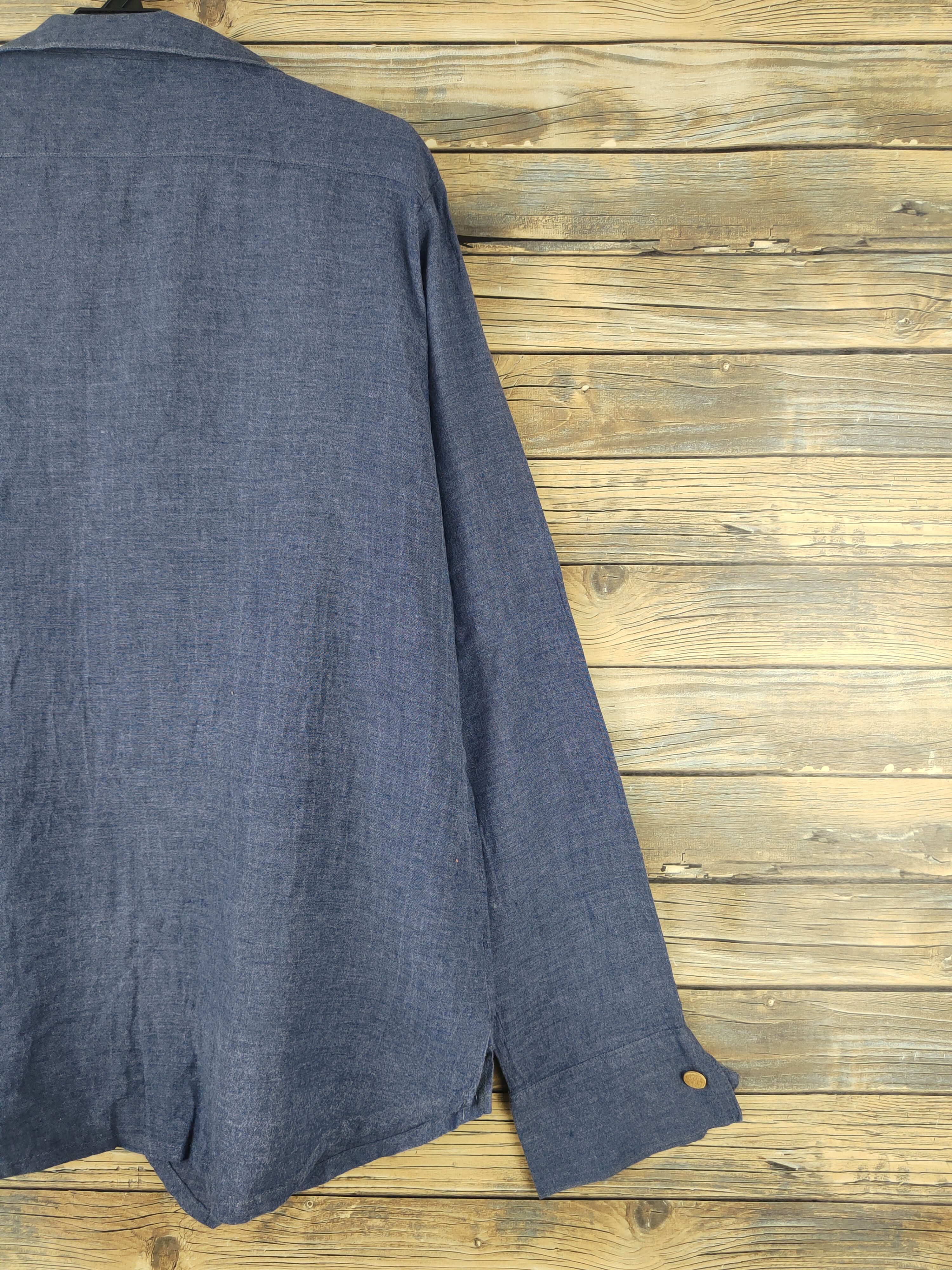 Japanese Brand DL Hug Blue Button Ups Shirts #1470 Size L / US 10 / IT 46 - 9 Thumbnail