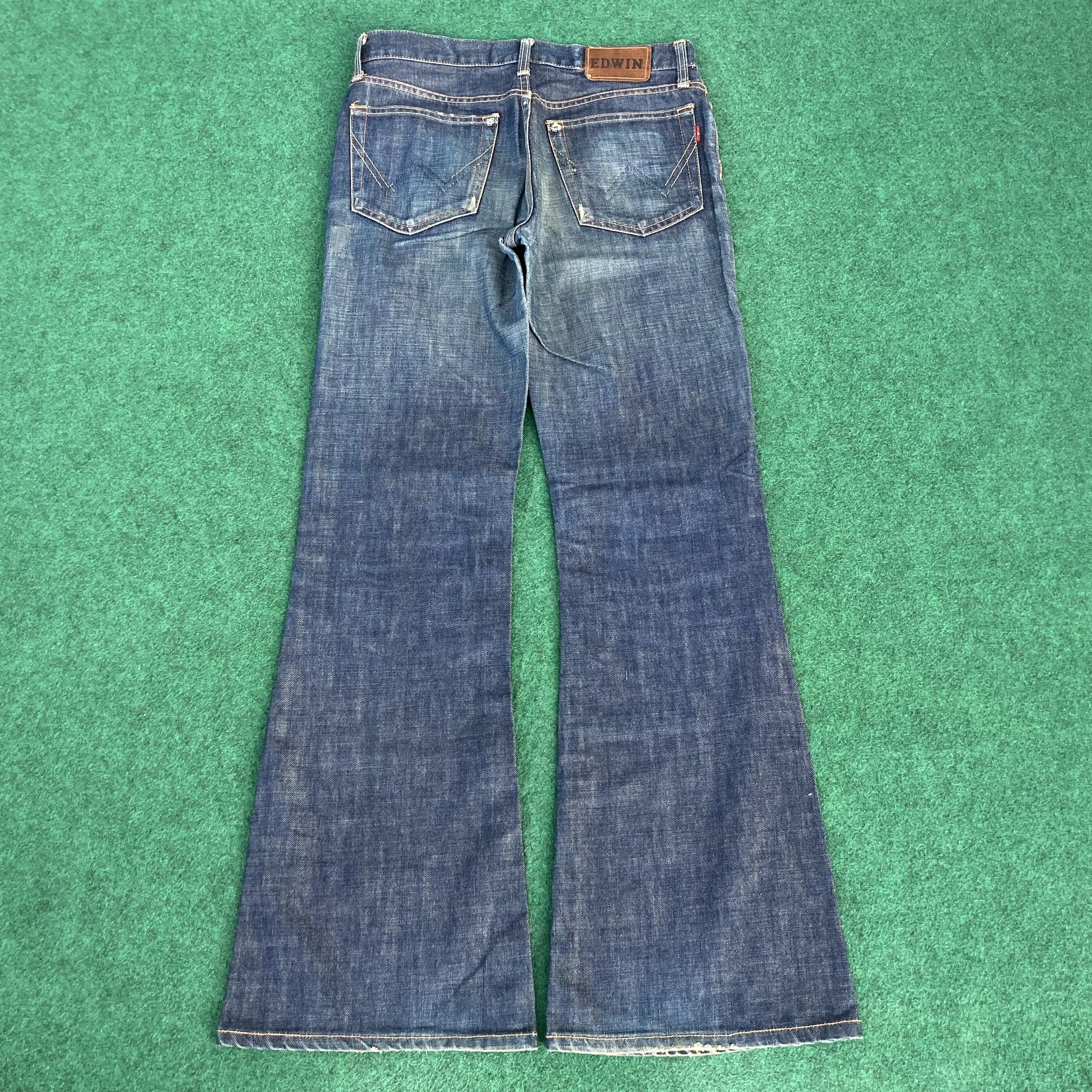Edwin 29x31.5 Vtg Edwin 800SX Wide Flared Denim Bootcut Jeans Size US 29 - 14 Thumbnail