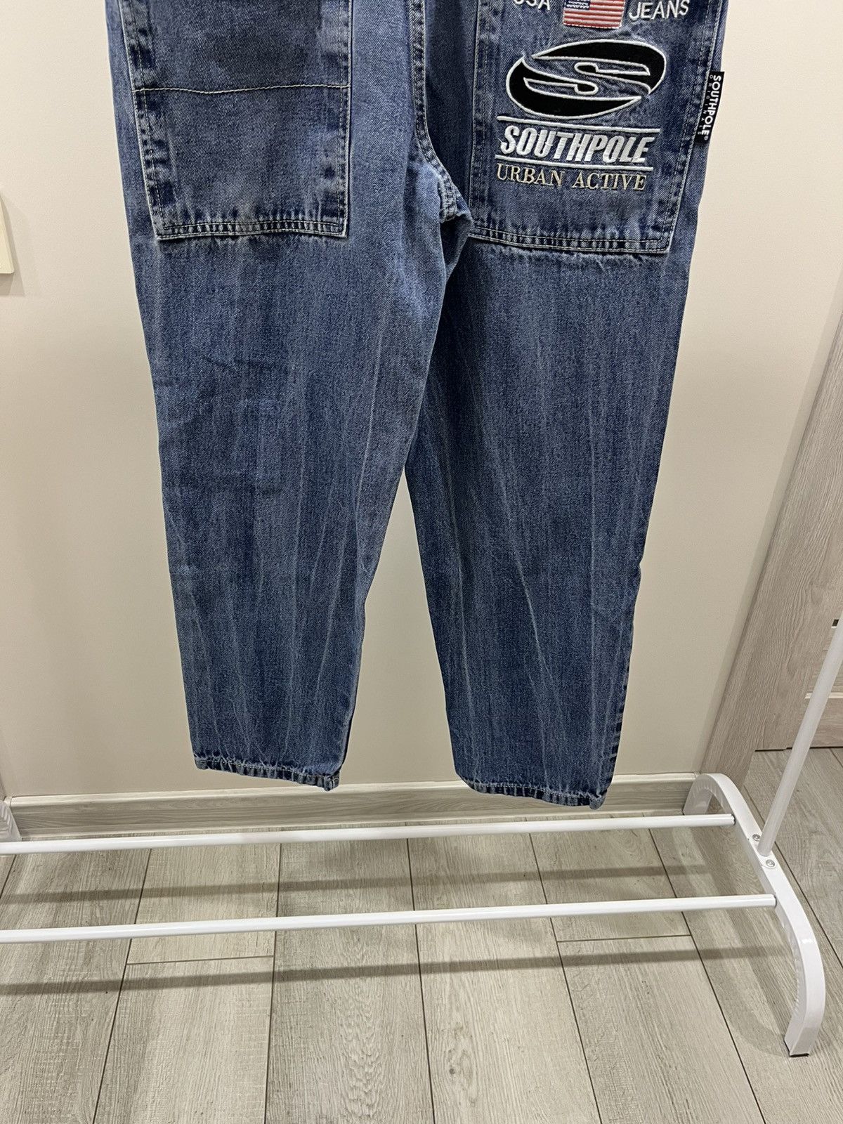 Southpole Crazy Vintage Y2K Blue Southpole Jeans Embroidered Baggy USA Size US 31 - 2 Thumbnail