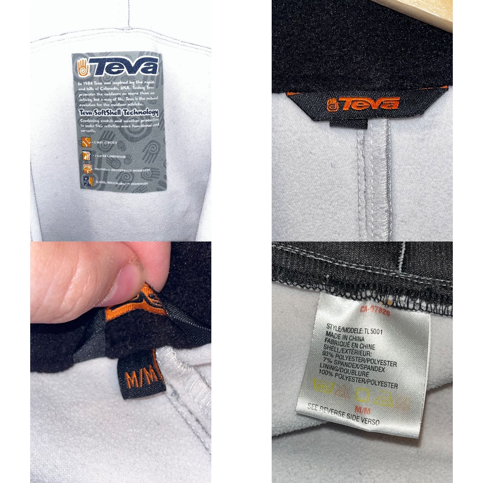 Teva Teva Softshell Waterproof Jacket M Unisex Adults Regular Zip Stand-Up Collar Windbreaker Outdoor Logo Zipper Multicolor Size US M / EU 48-50 / 2 - 8 Thumbnail