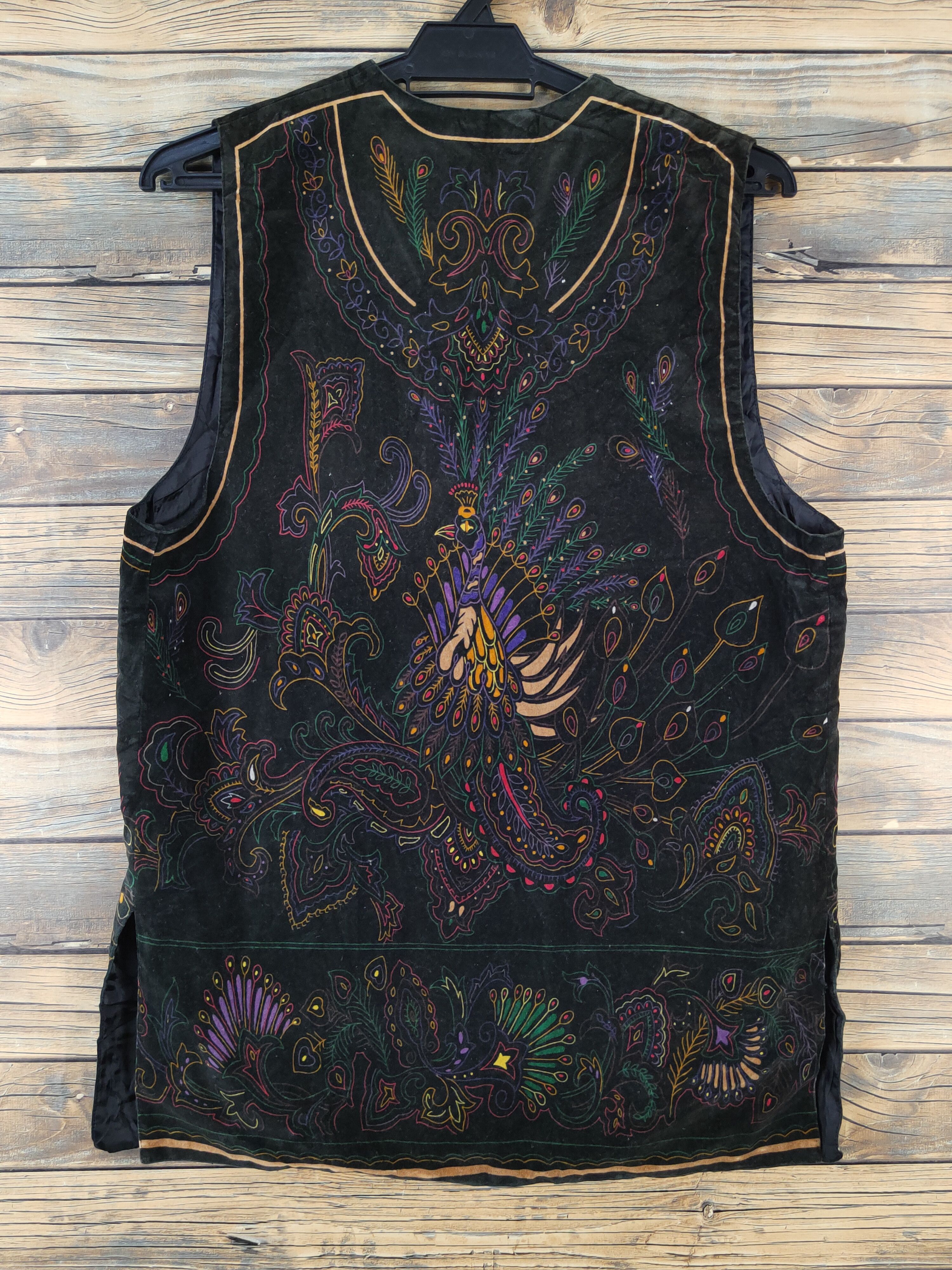 Japanese Brand × Vintage Vintage Art Rose Fashion Black Peacock Vests Size S / US 4 / IT 40 - 8 Thumbnail